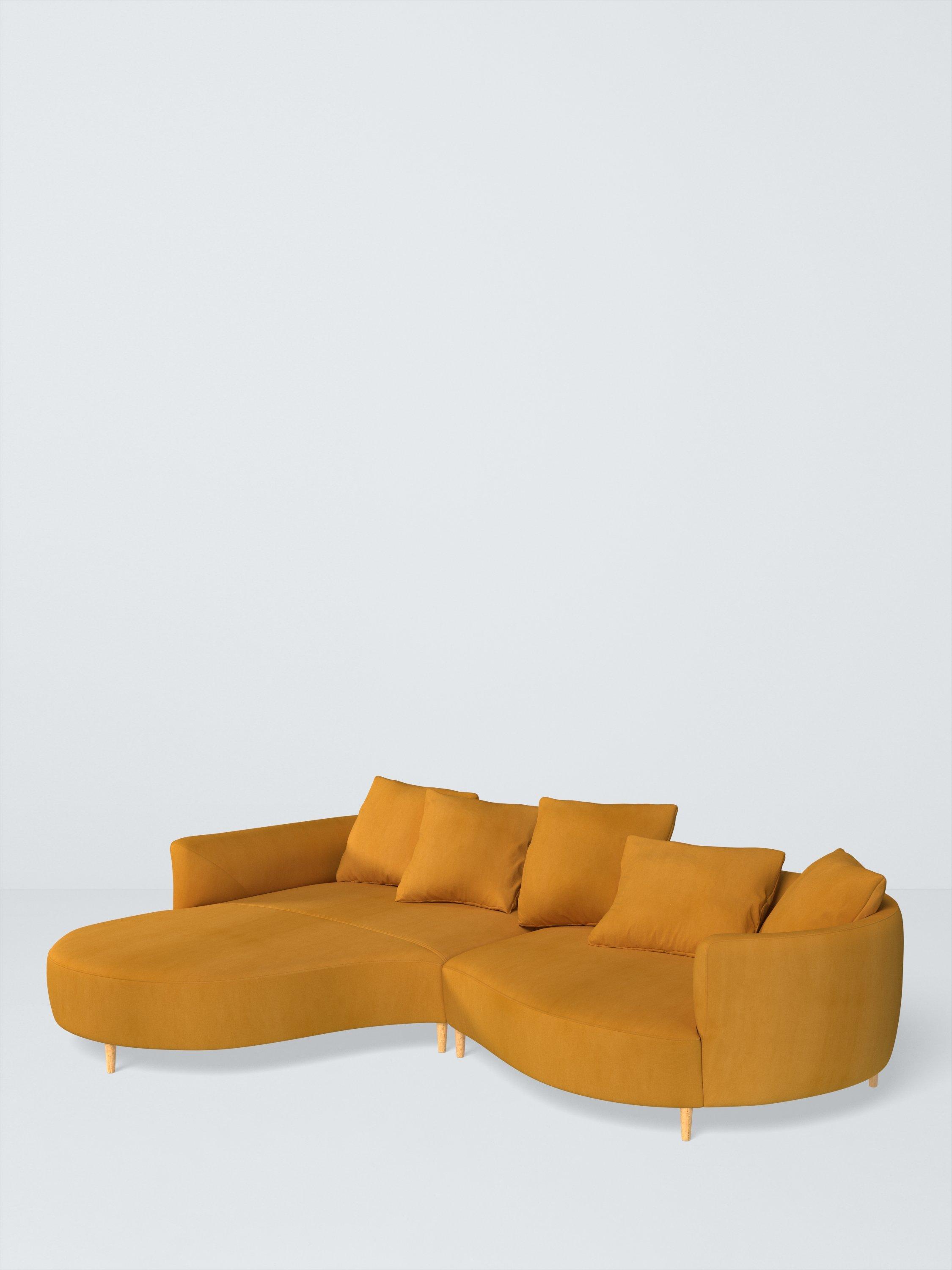 Lozenge Range, John Lewis Easy Clean Plush Velvet Fabric, Honey, Price Band B