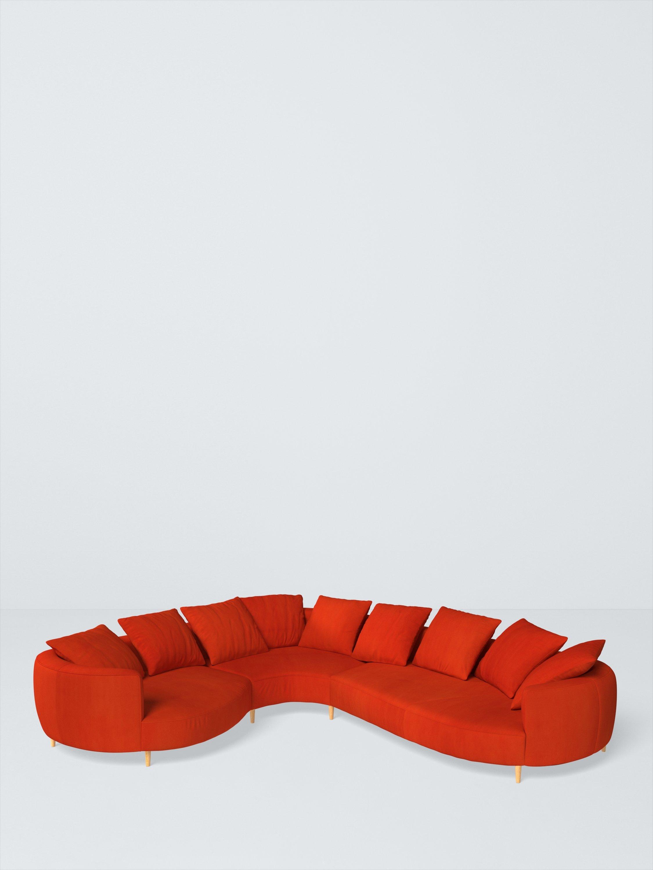 Lozenge Range, John Lewis Easy Clean Plush Velvet Fabric, Paprika, Price Band B