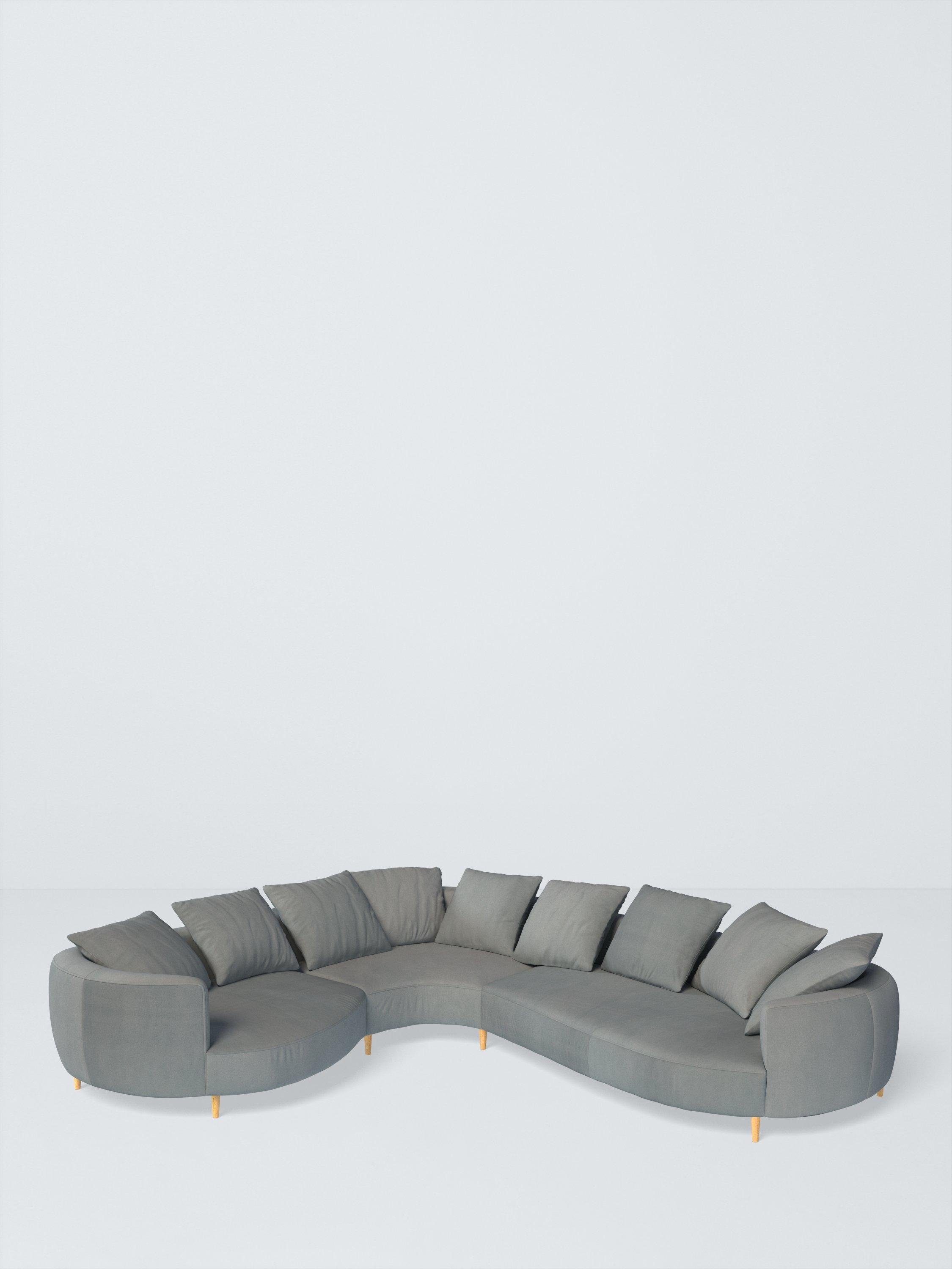 Lozenge Range, John Lewis Easy Clean Eco Velvet Fabric, Slate Blue, Price Band D