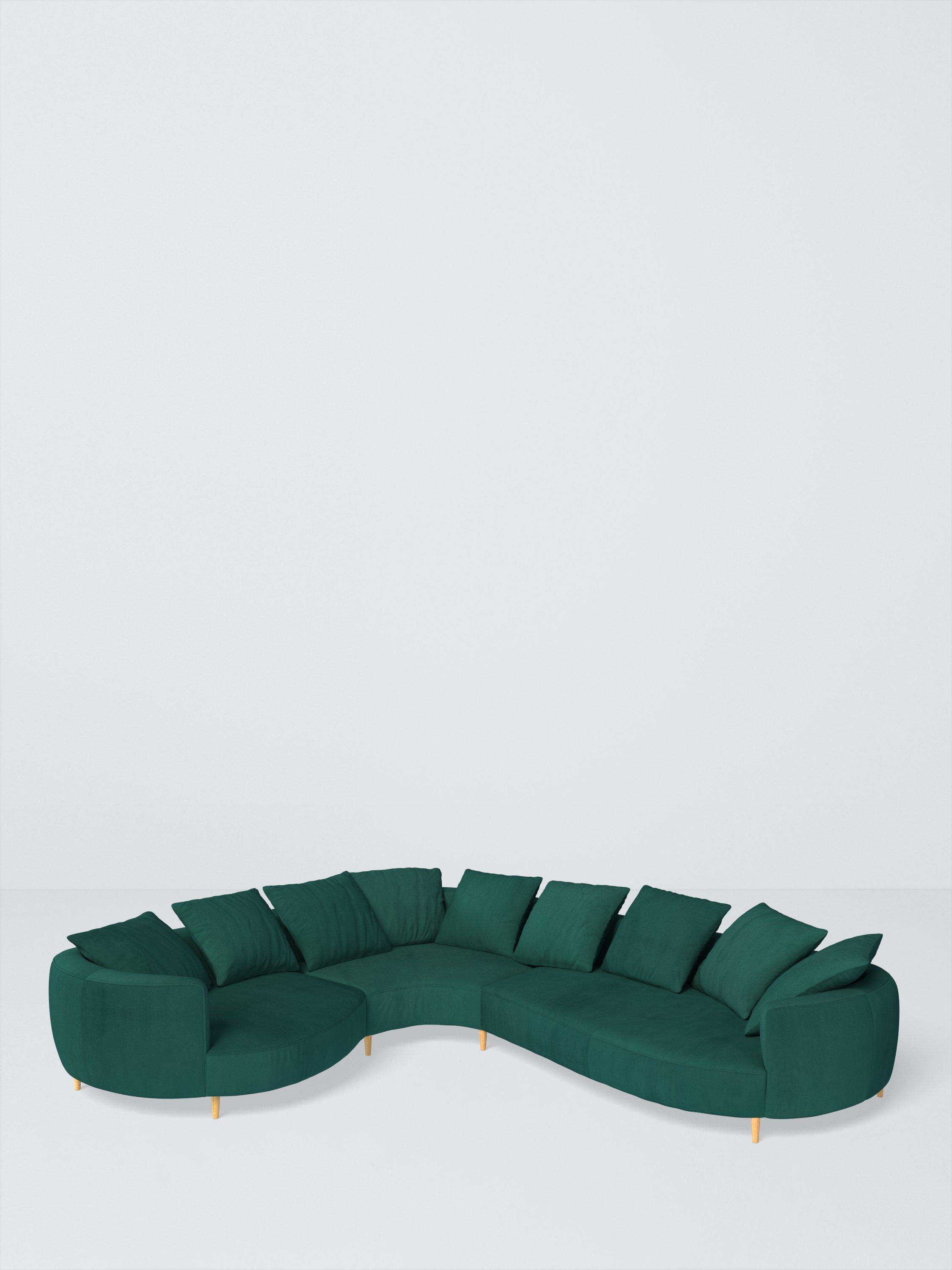 Lozenge Range, John Lewis Easy Clean Plush Velvet Fabric, Teal, Price Band B