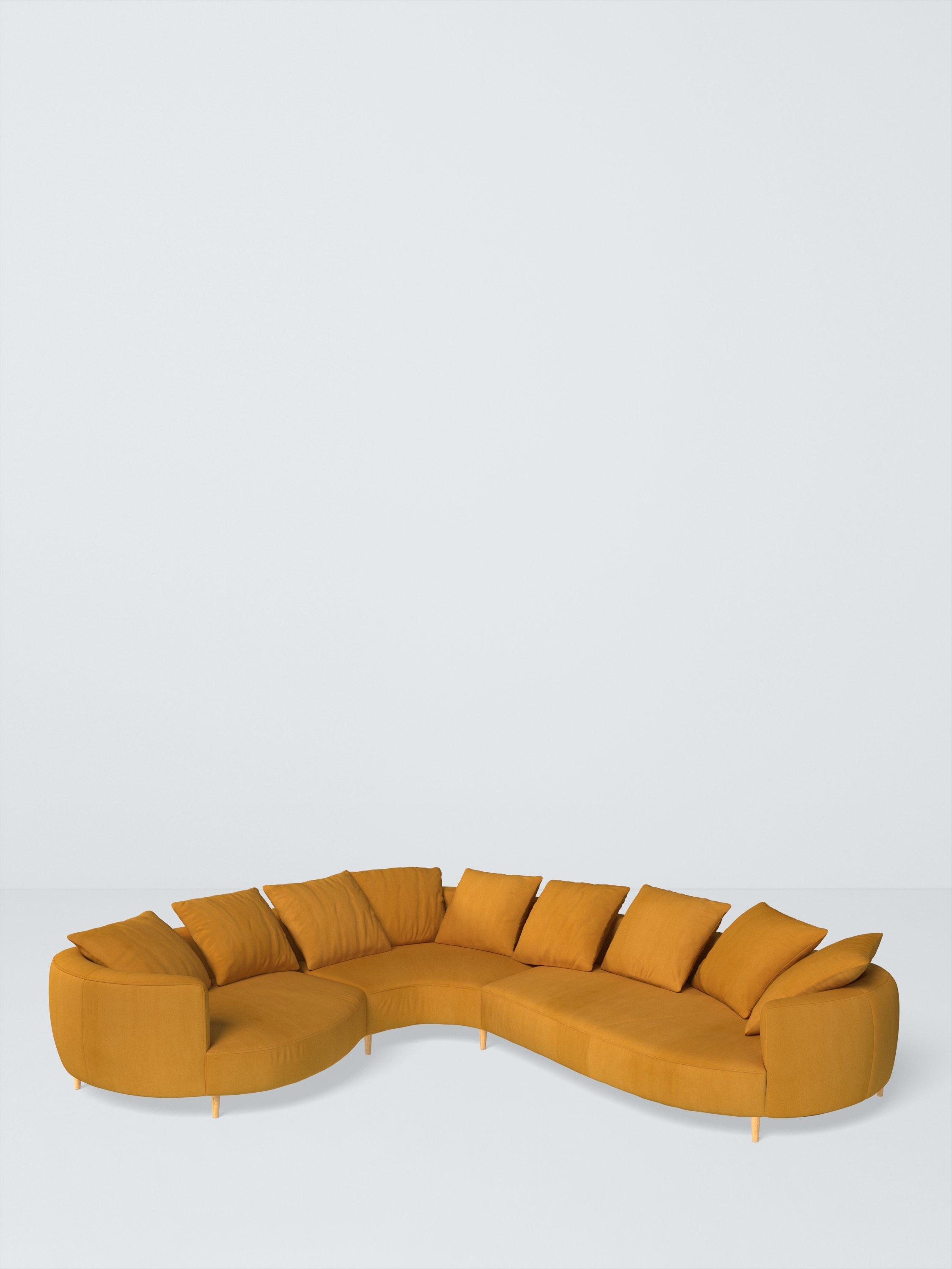 Lozenge Range, John Lewis Easy Clean Plush Velvet Fabric, Honey, Price Band B