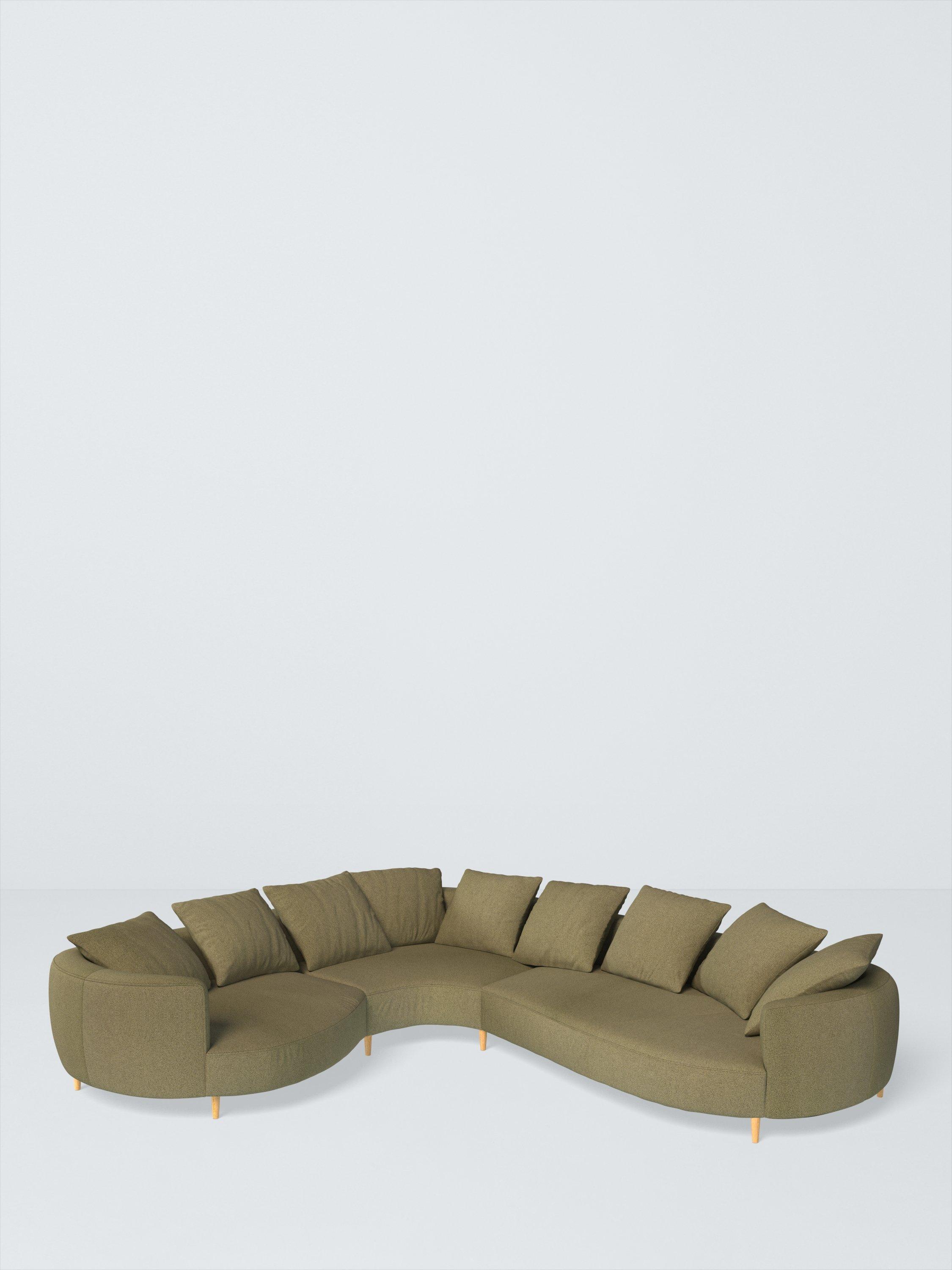 Lozenge Range, John Lewis Boucle Fabric, Olive Green, Price Band B