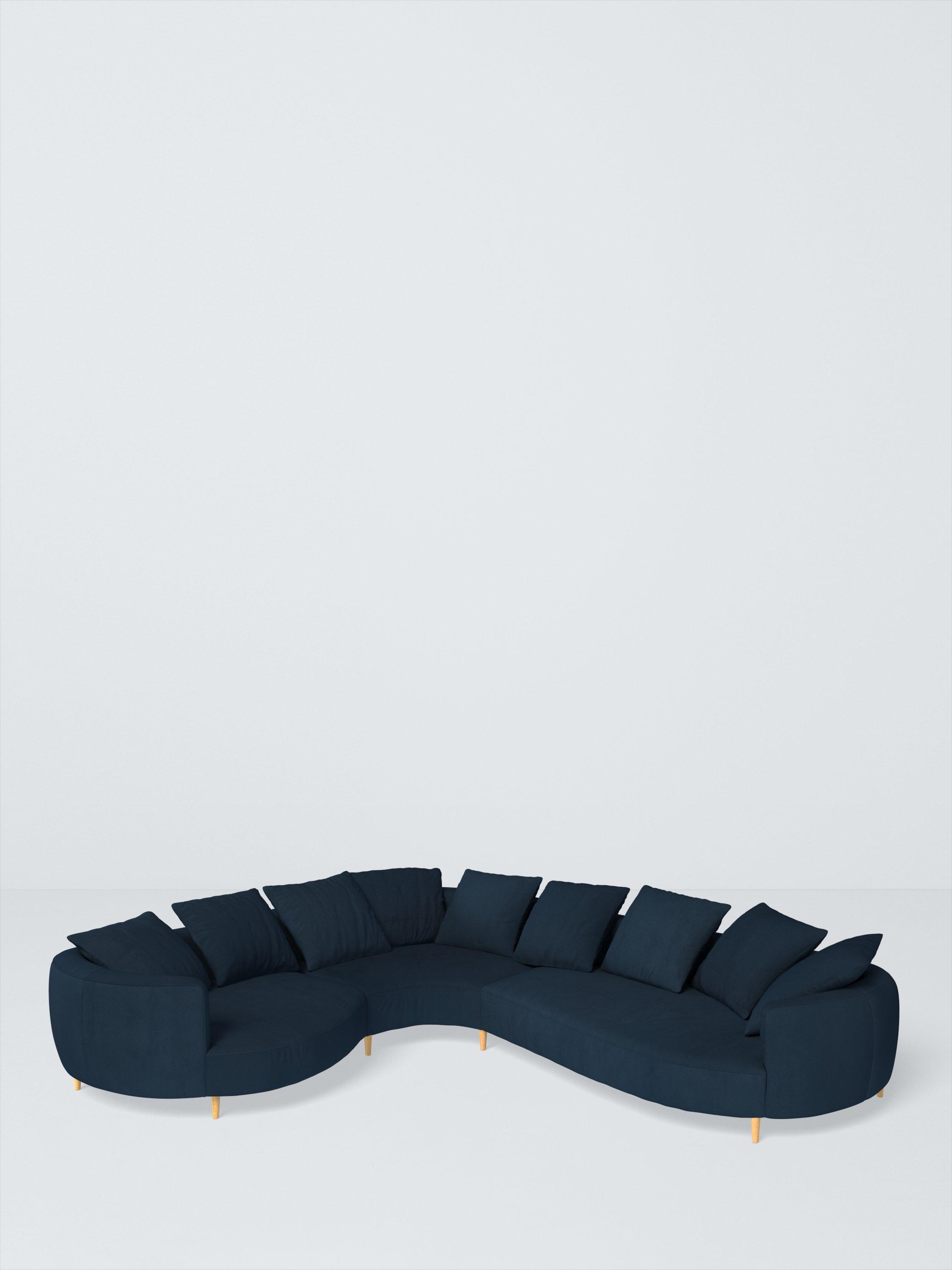 Lozenge Range, John Lewis Easy Clean Plush Velvet Fabric, Navy, Price Band B