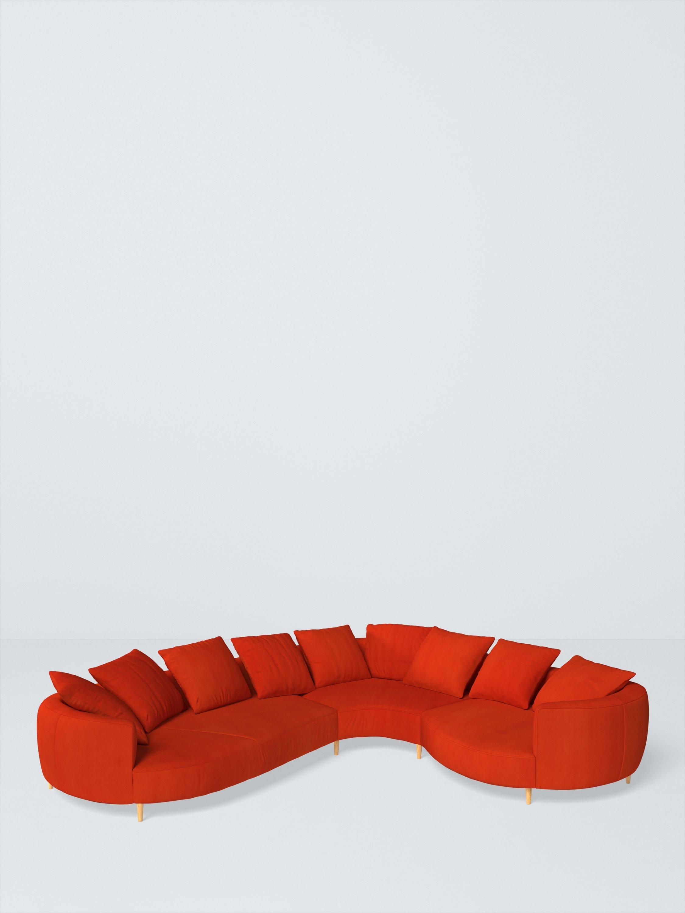 Lozenge Range, John Lewis Easy Clean Plush Velvet Fabric, Paprika, Price Band B