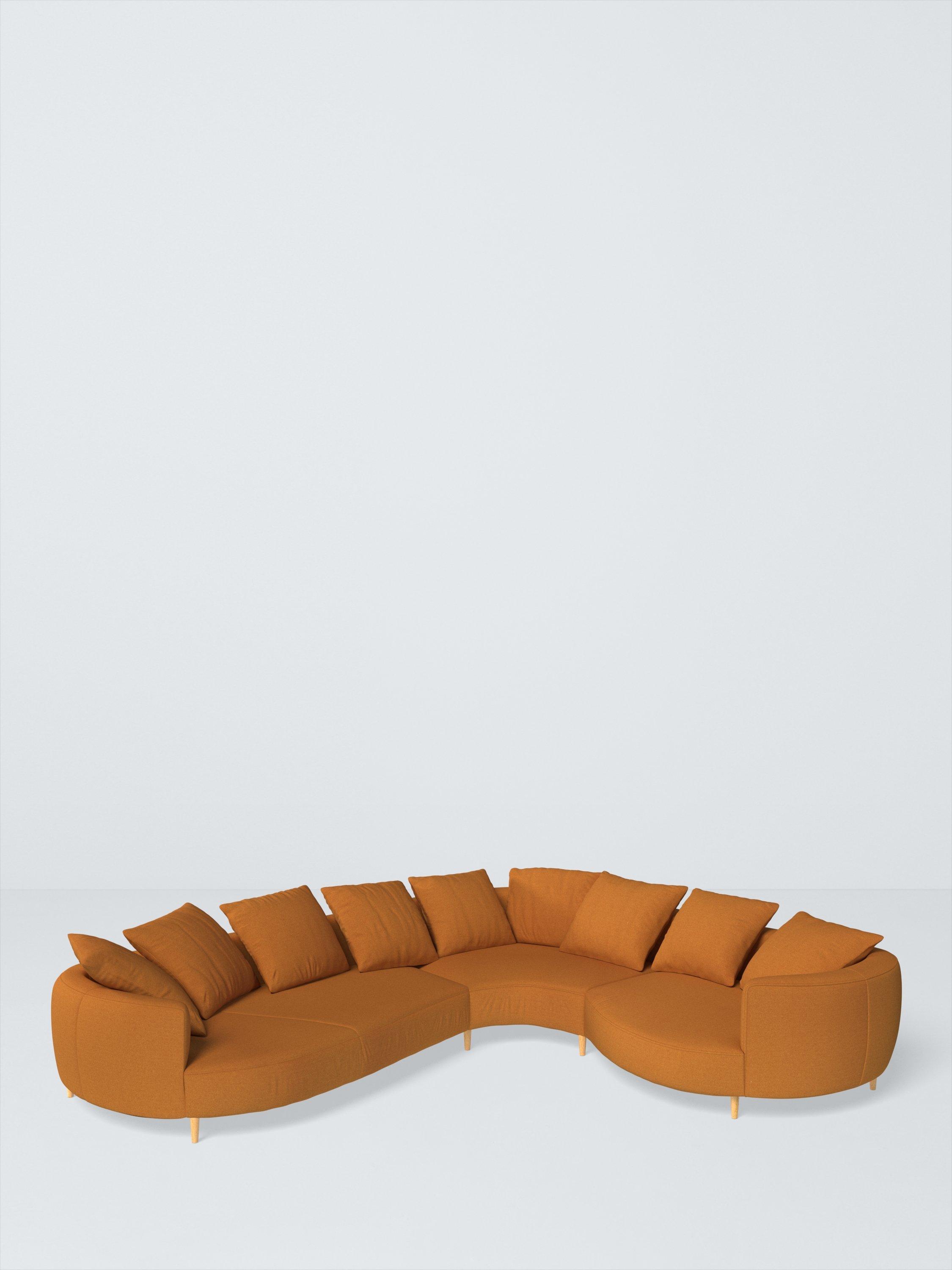 Lozenge Range, John Lewis Brushed Tweed Fabric, Honey, Price Band A