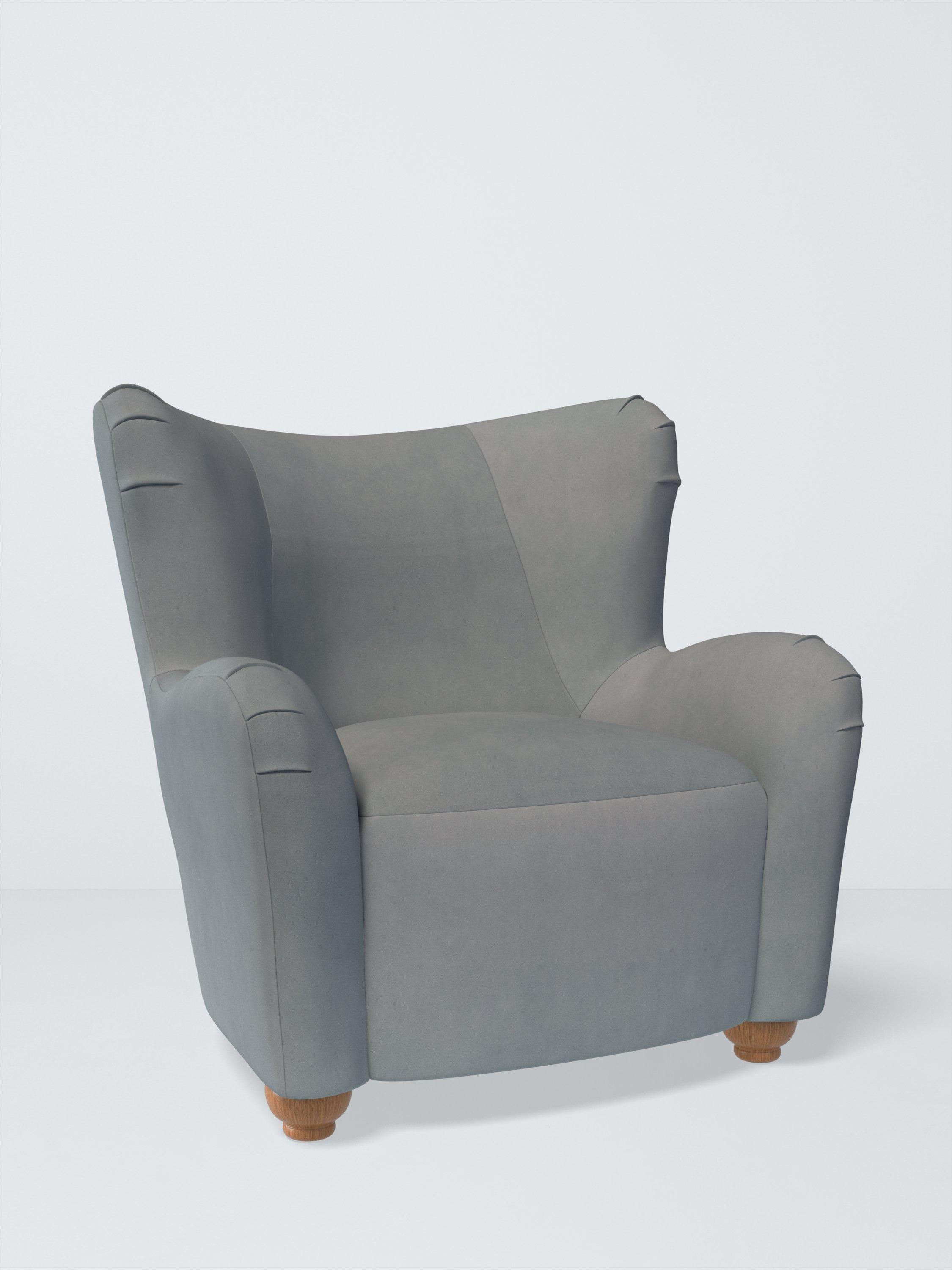Nook Range, John Lewis Easy Clean Eco Velvet Fabric, Slate Blue, Price Band D