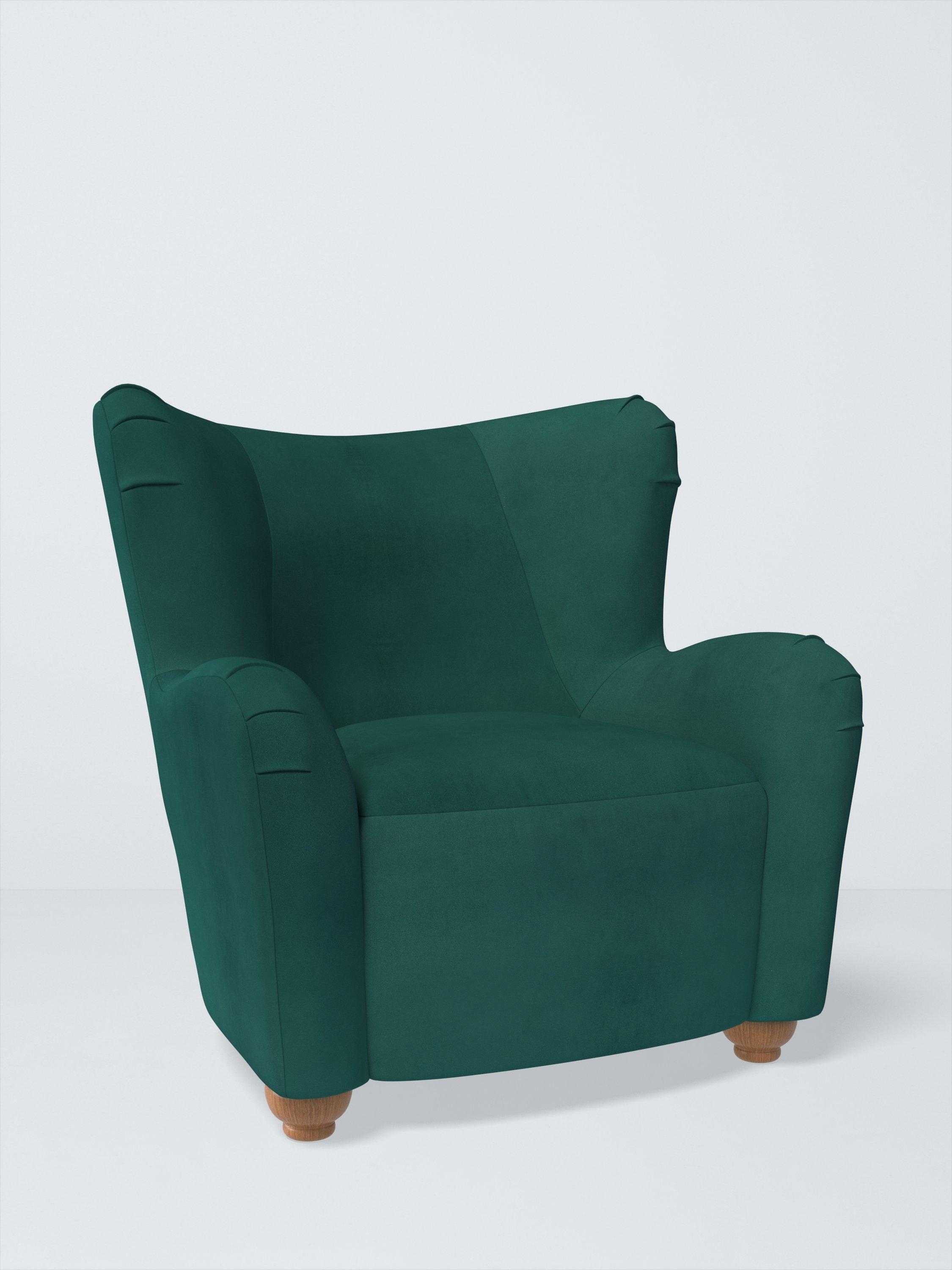 Nook Range, John Lewis Easy Clean Plush Velvet Fabric, Teal, Price Band B