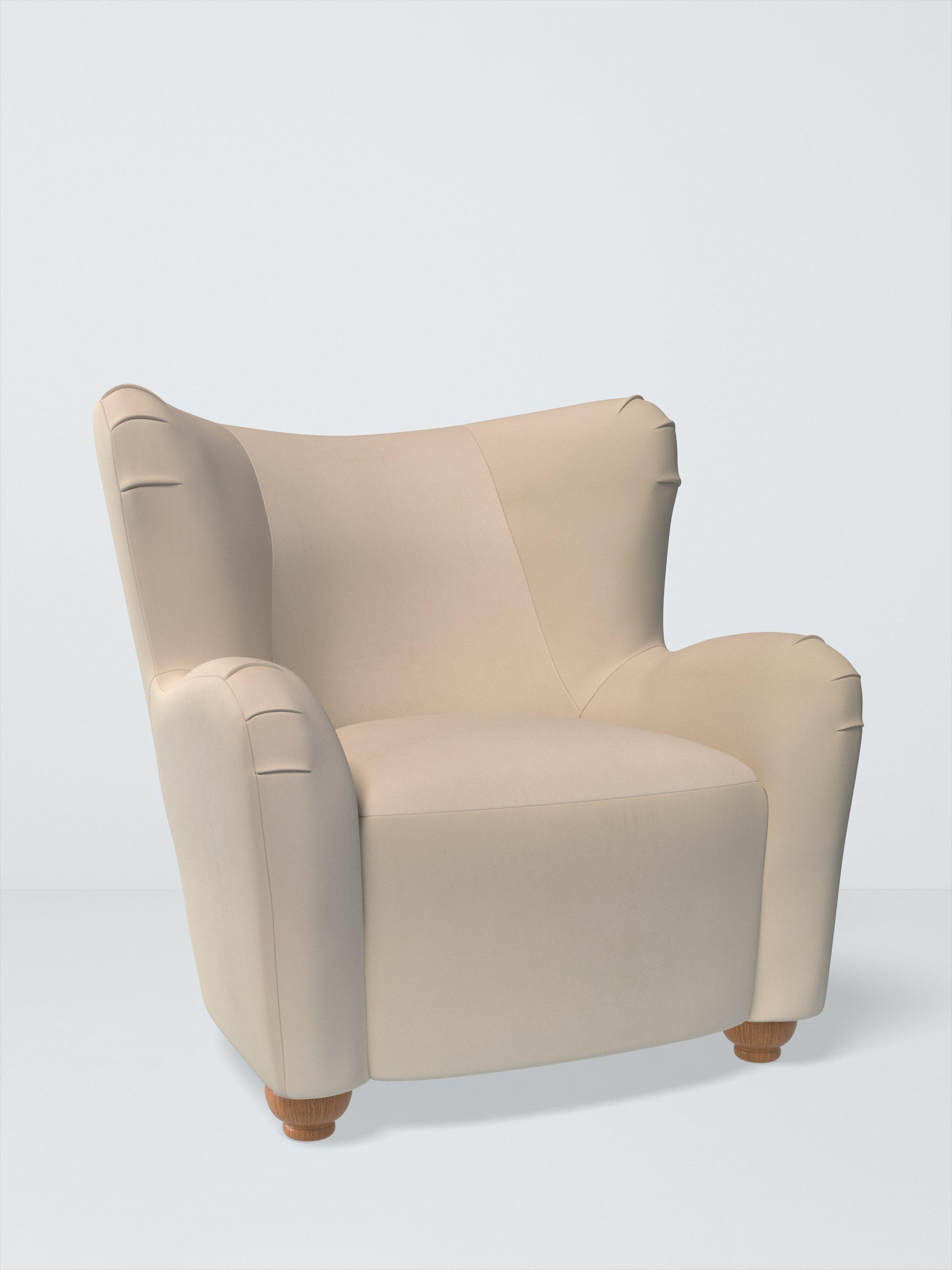 Nook Range, John Lewis Easy Clean Eco Velvet Fabric, Natural, Price Band D