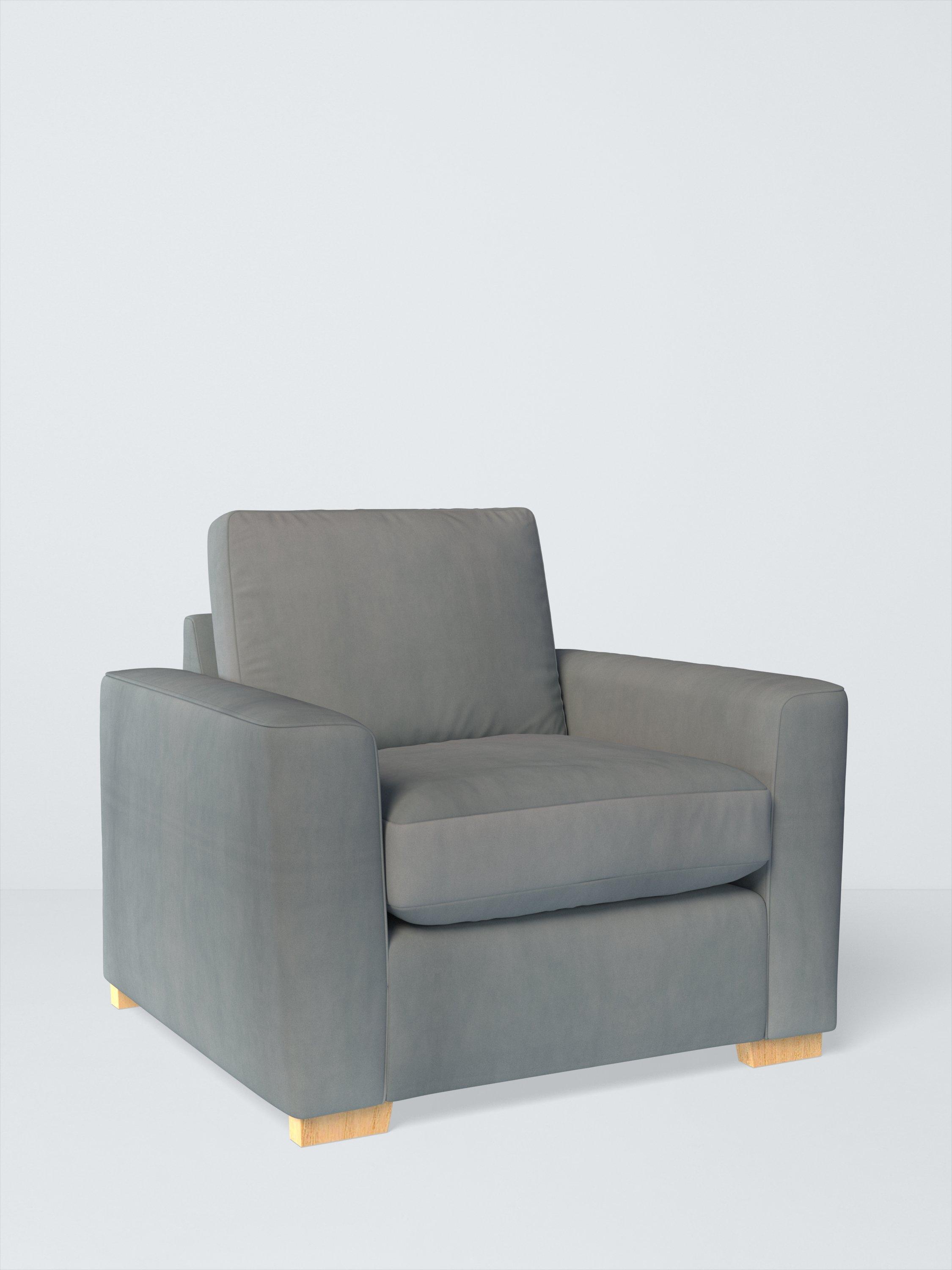 Oliver II Range, John Lewis Easy Clean Eco Velvet Fabric, Slate Blue, Price Band D