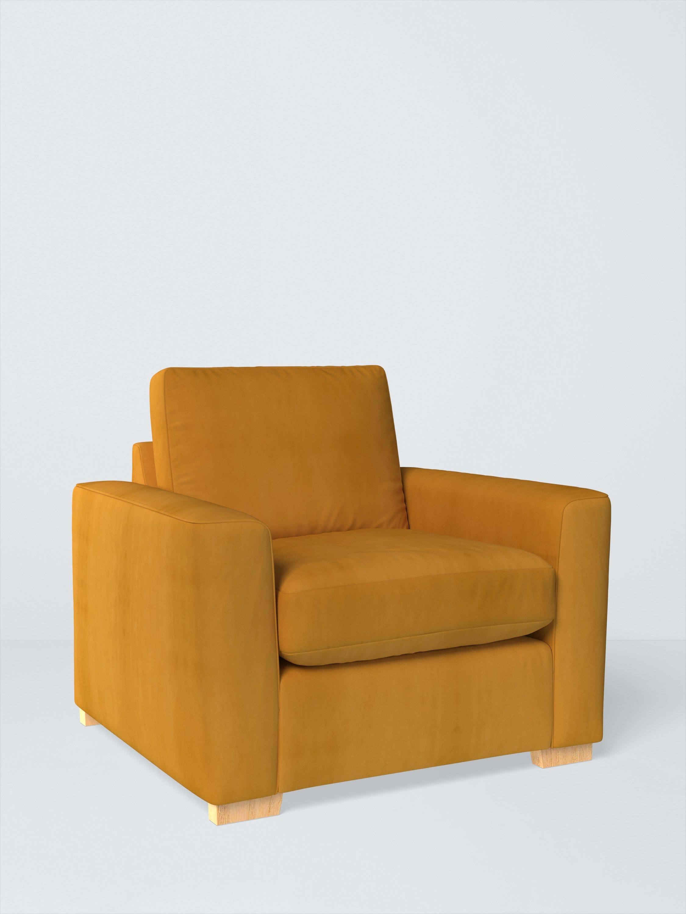 Oliver II Range, John Lewis Easy Clean Plush Velvet Fabric, Honey, Price Band B