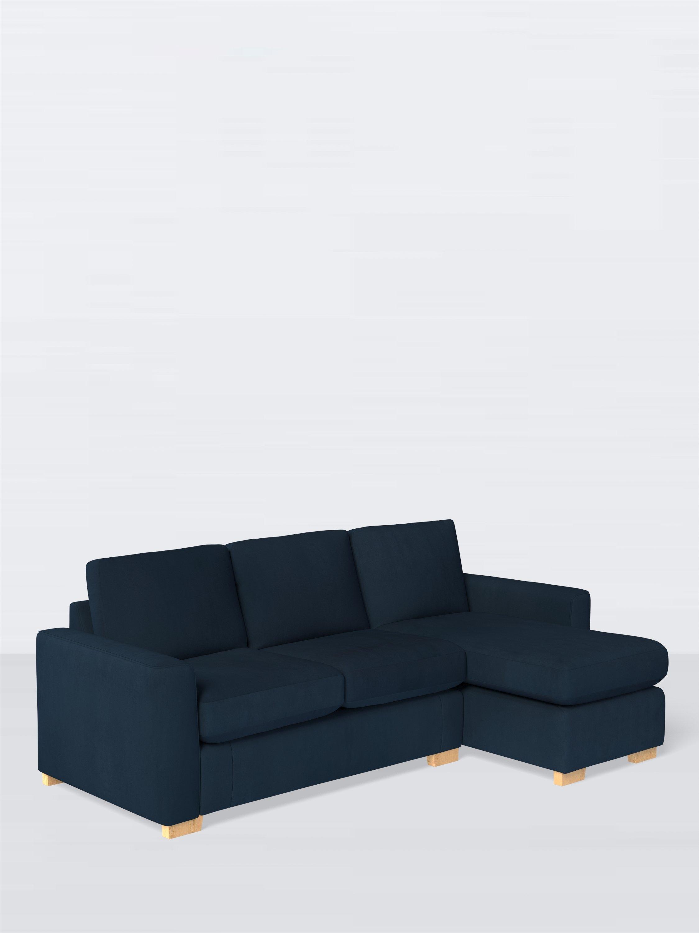 Oliver II Range, John Lewis Easy Clean Plush Velvet Fabric, Navy, Price Band B