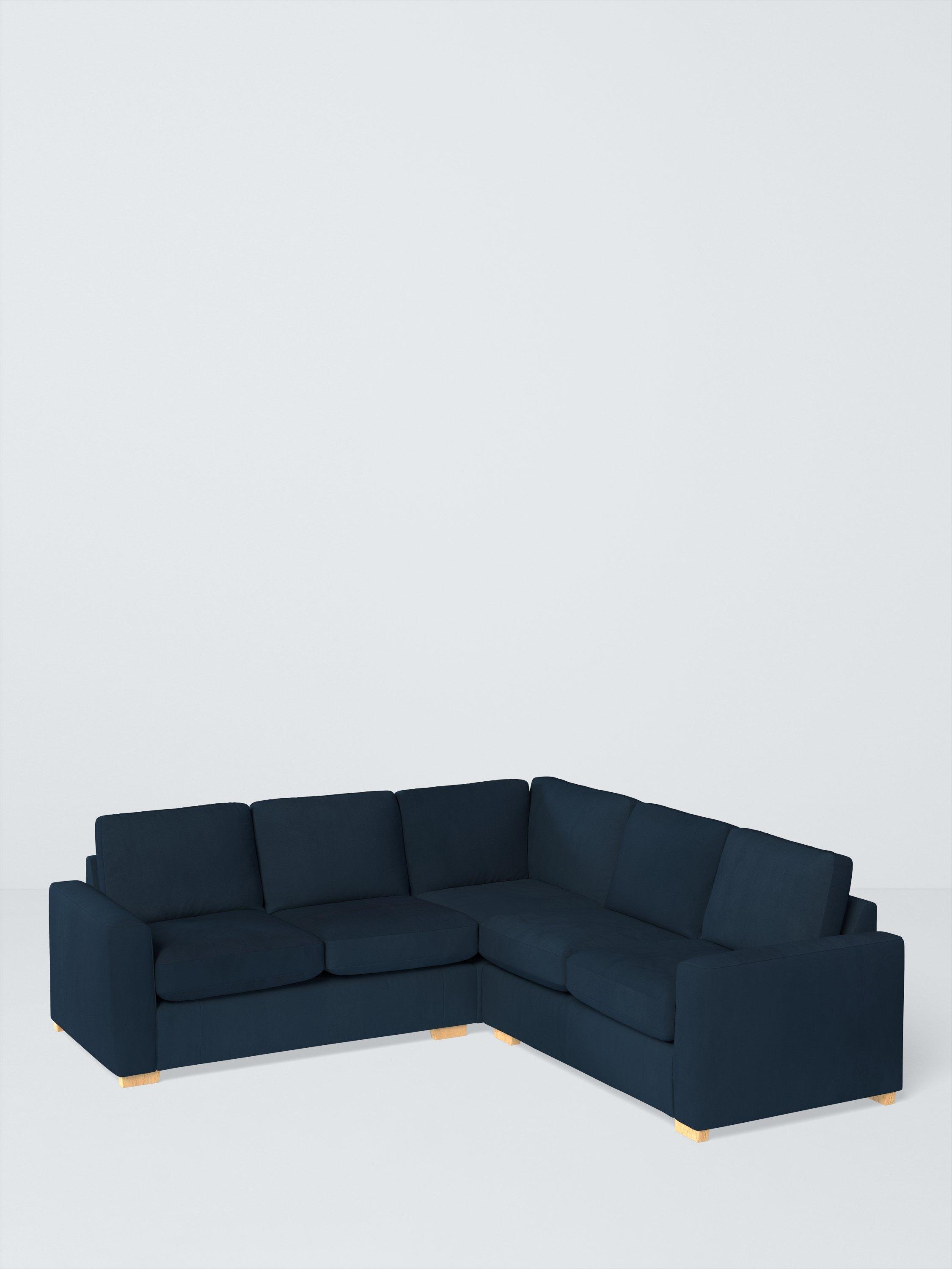 Oliver II Range, John Lewis Easy Clean Plush Velvet Fabric, Navy, Price Band B