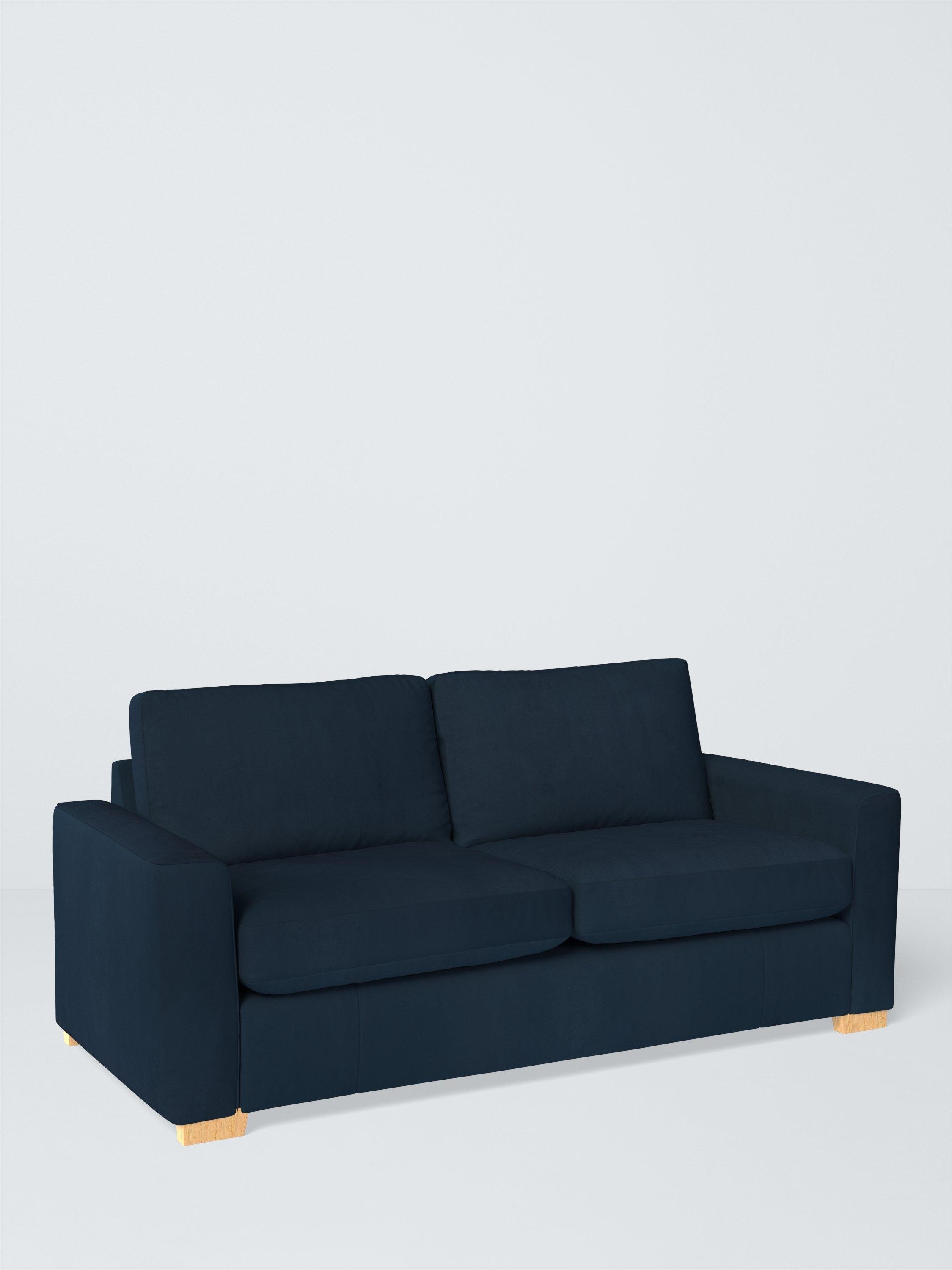 Oliver II Range, John Lewis Easy Clean Plush Velvet Fabric, Navy, Price Band B