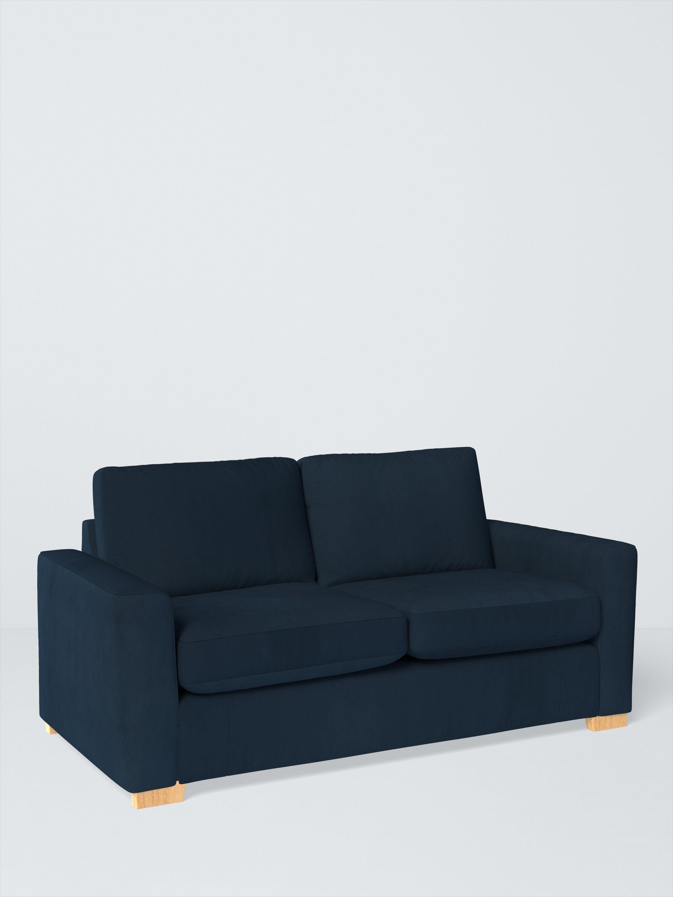 Oliver II Range, John Lewis Easy Clean Plush Velvet Fabric, Navy, Price Band B