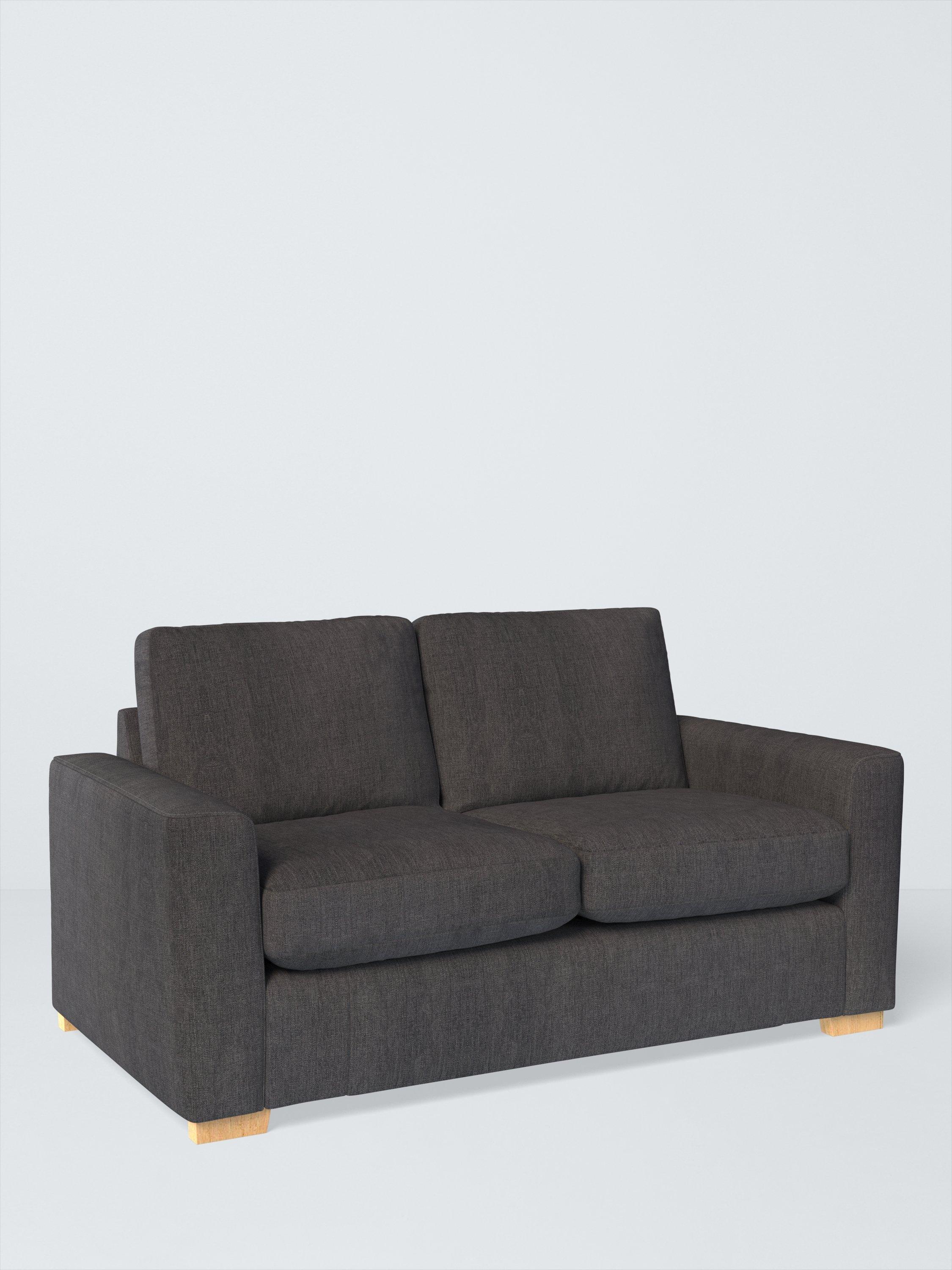 Oliver II Range, John Lewis Easy Clean Chunky Chenille Plain Fabric, Charcoal, Price Band C