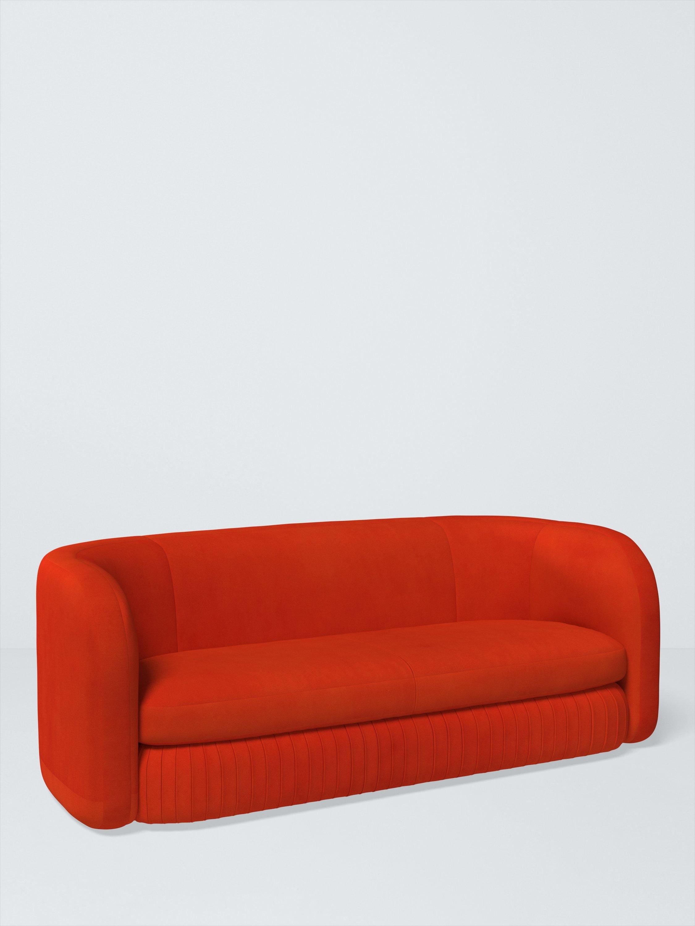 Pleat Range, John Lewis Easy Clean Plush Velvet Fabric, Paprika, Price Band B