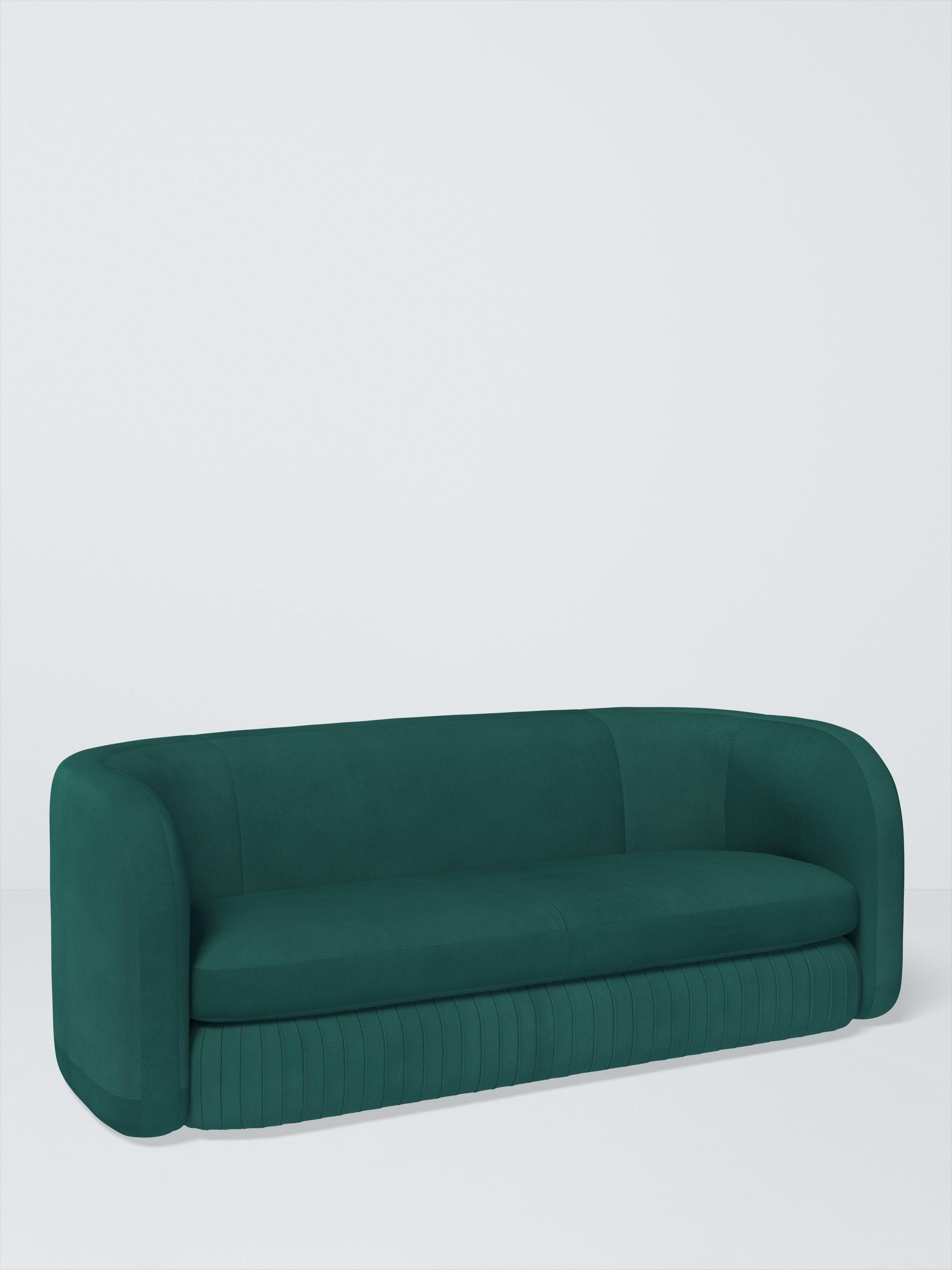 Pleat Range, John Lewis Easy Clean Plush Velvet Fabric, Teal, Price Band B