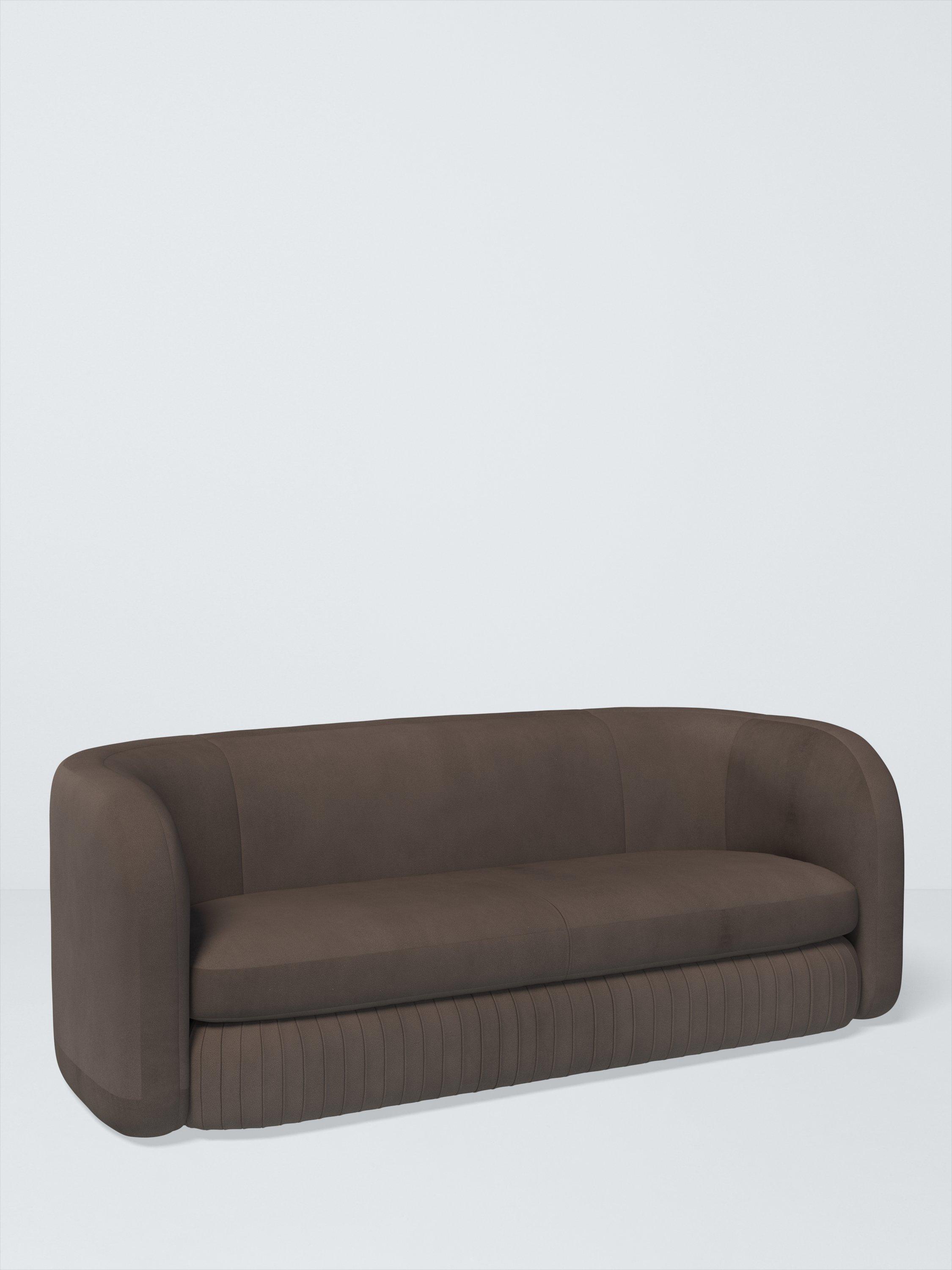 Pleat Range, John Lewis Easy Clean Plush Velvet Fabric, Charcoal, Price Band B