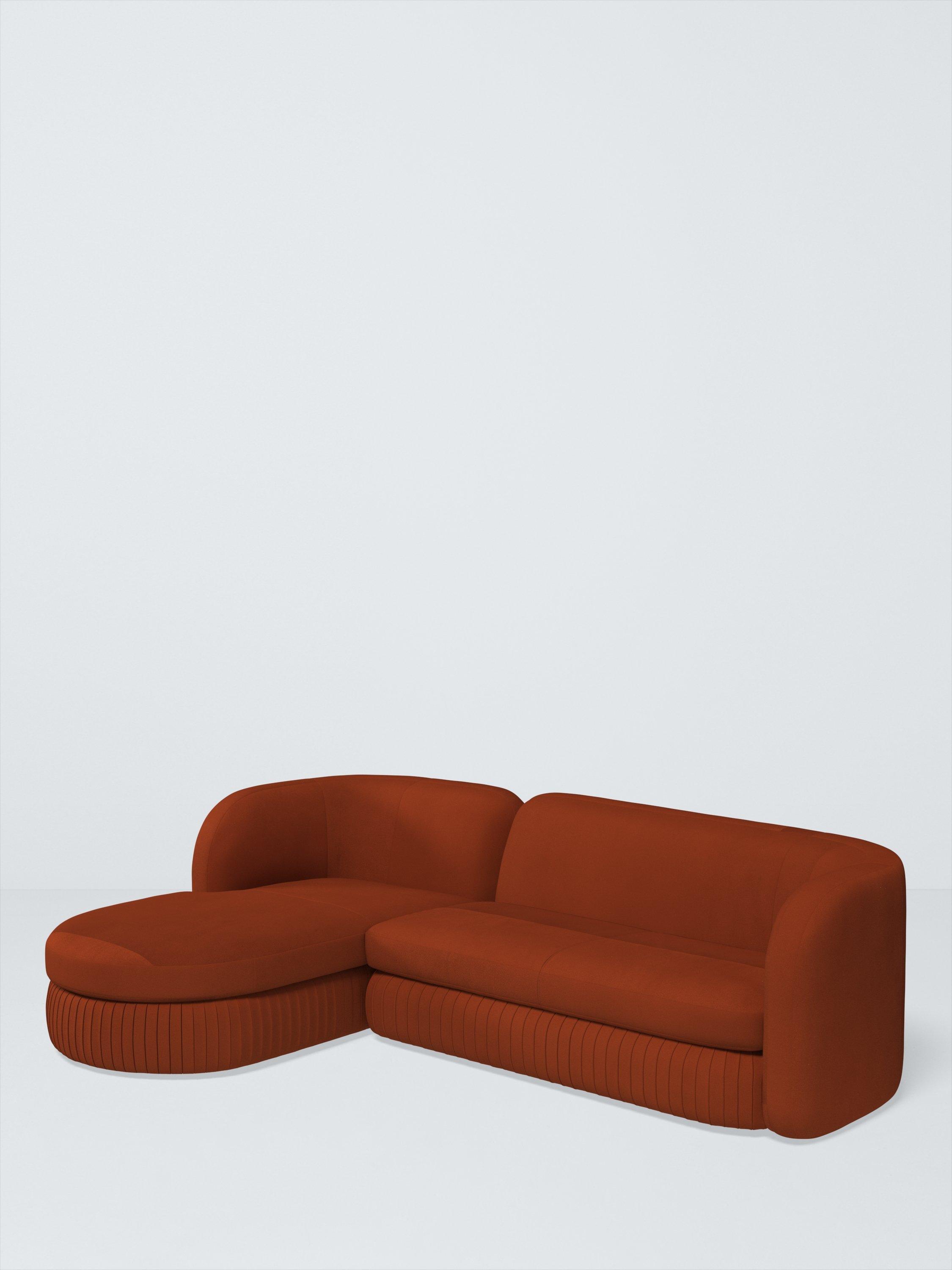 Pleat Range, John Lewis Easy Clean Plush Velvet Fabric, Auburn, Price Band B