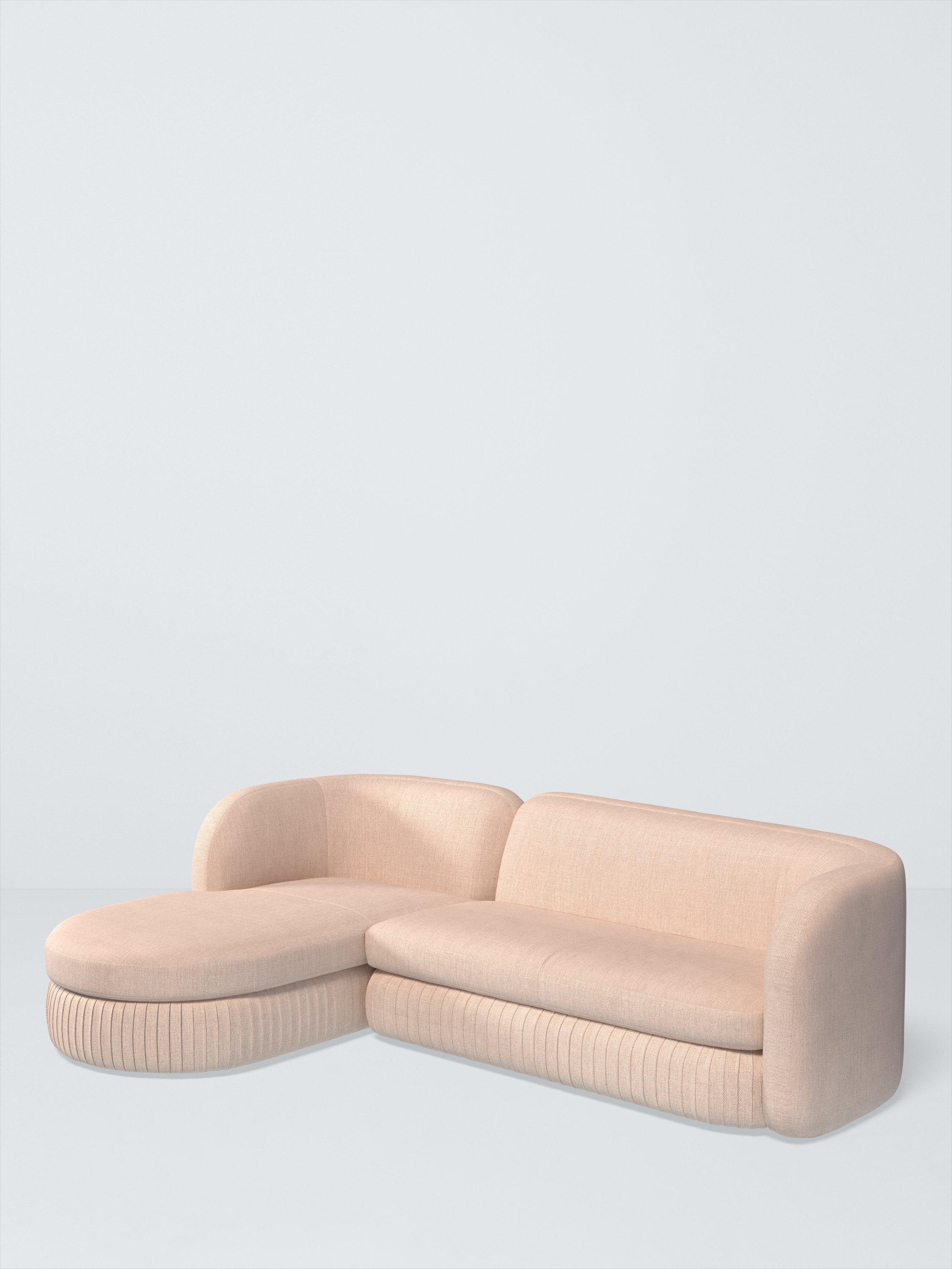 Pleat Range, John Lewis Easy Clean Chunky Chenille Plain Fabric, Natural, Price Band C