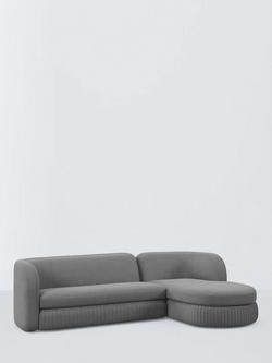 John Lewis Pleat 4 Seater RHF Chaise End Sofa, 