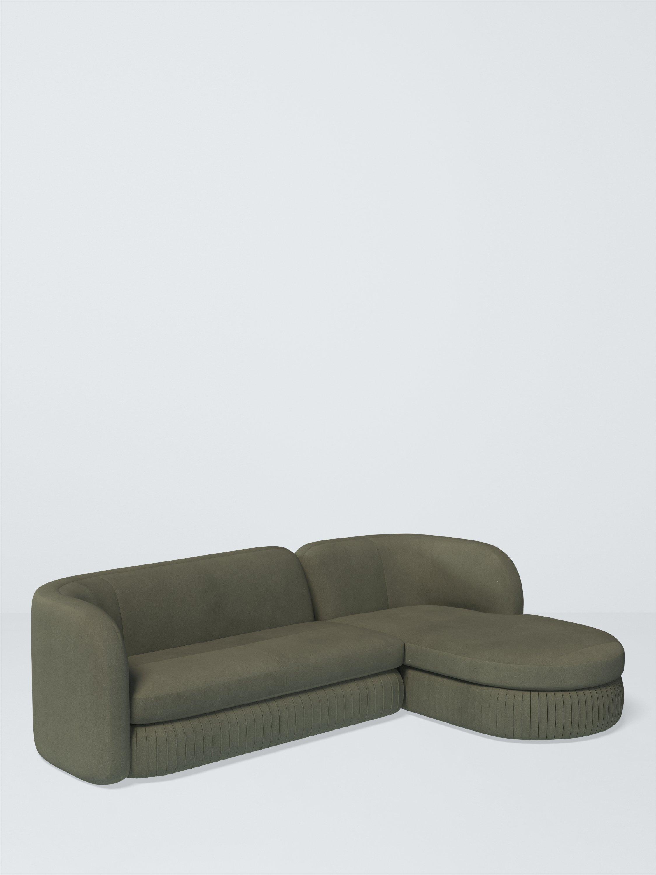 Pleat Range, John Lewis Easy Clean Eco Velvet Fabric, Myrtle, Price Band D