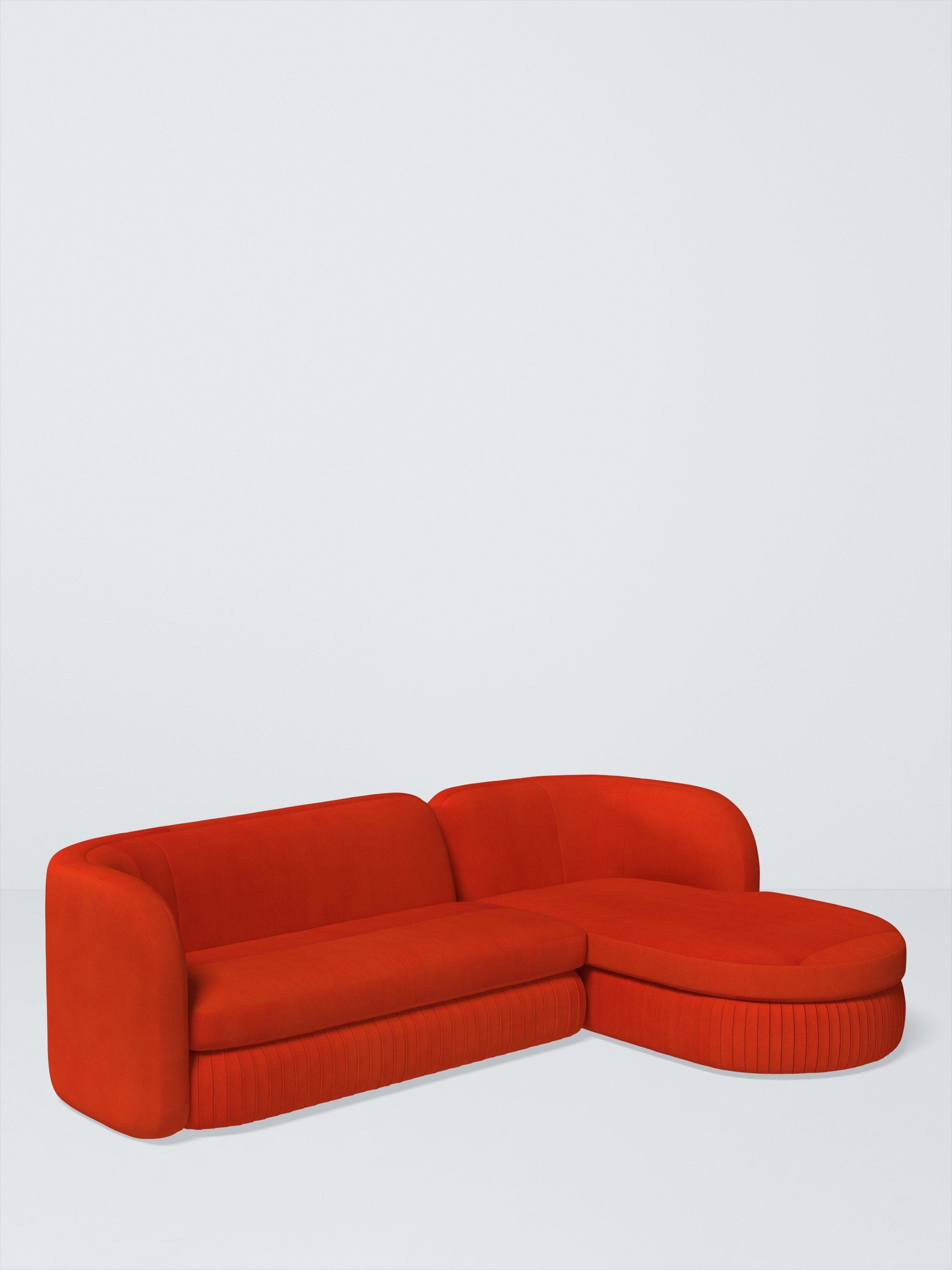 Pleat Range, John Lewis Easy Clean Plush Velvet Fabric, Paprika, Price Band B