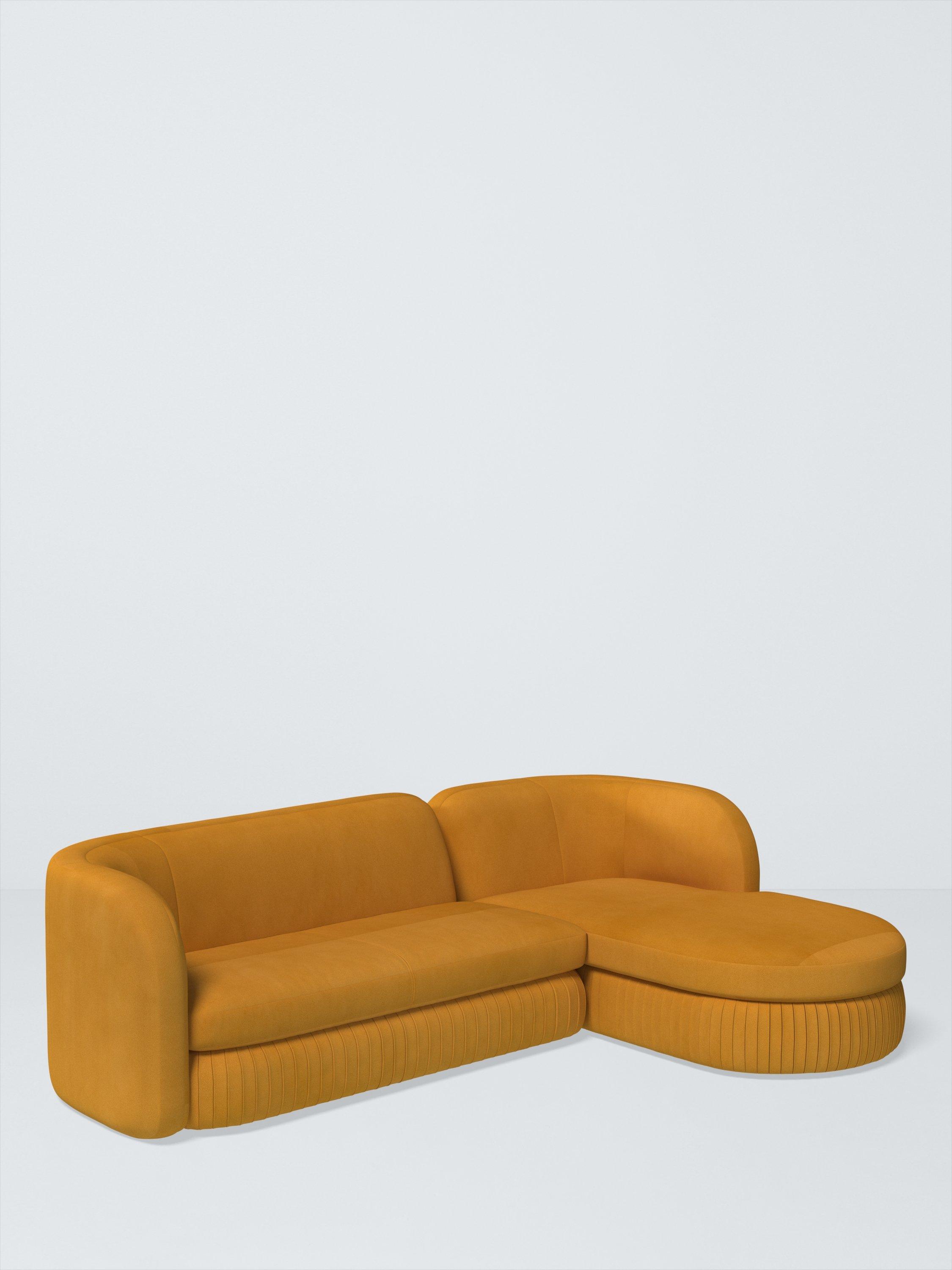 Pleat Range, John Lewis Easy Clean Plush Velvet Fabric, Honey, Price Band B