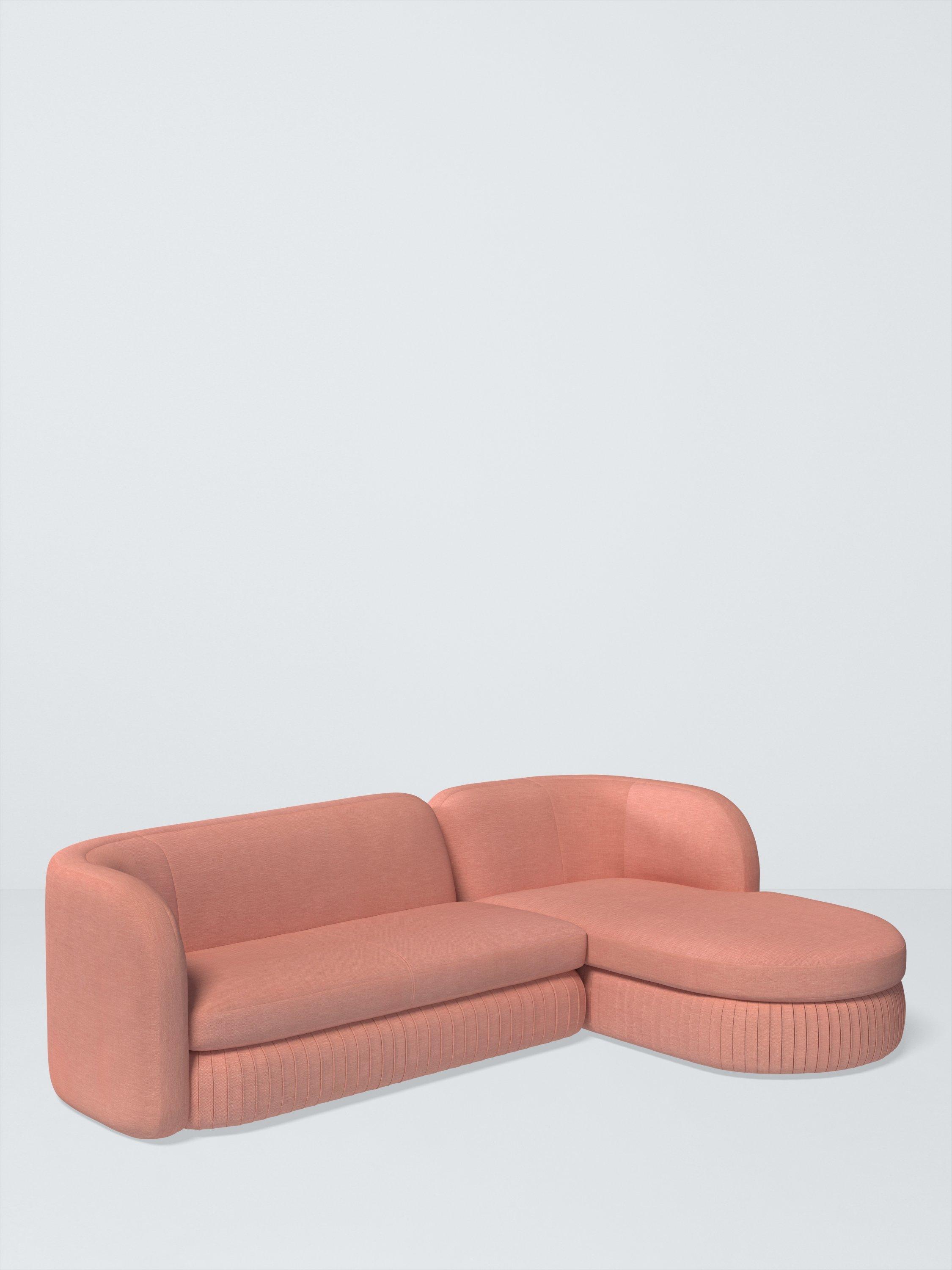 Pleat Range, John Lewis Cotton Mix Fabric, Rosa Pink, Price Band C