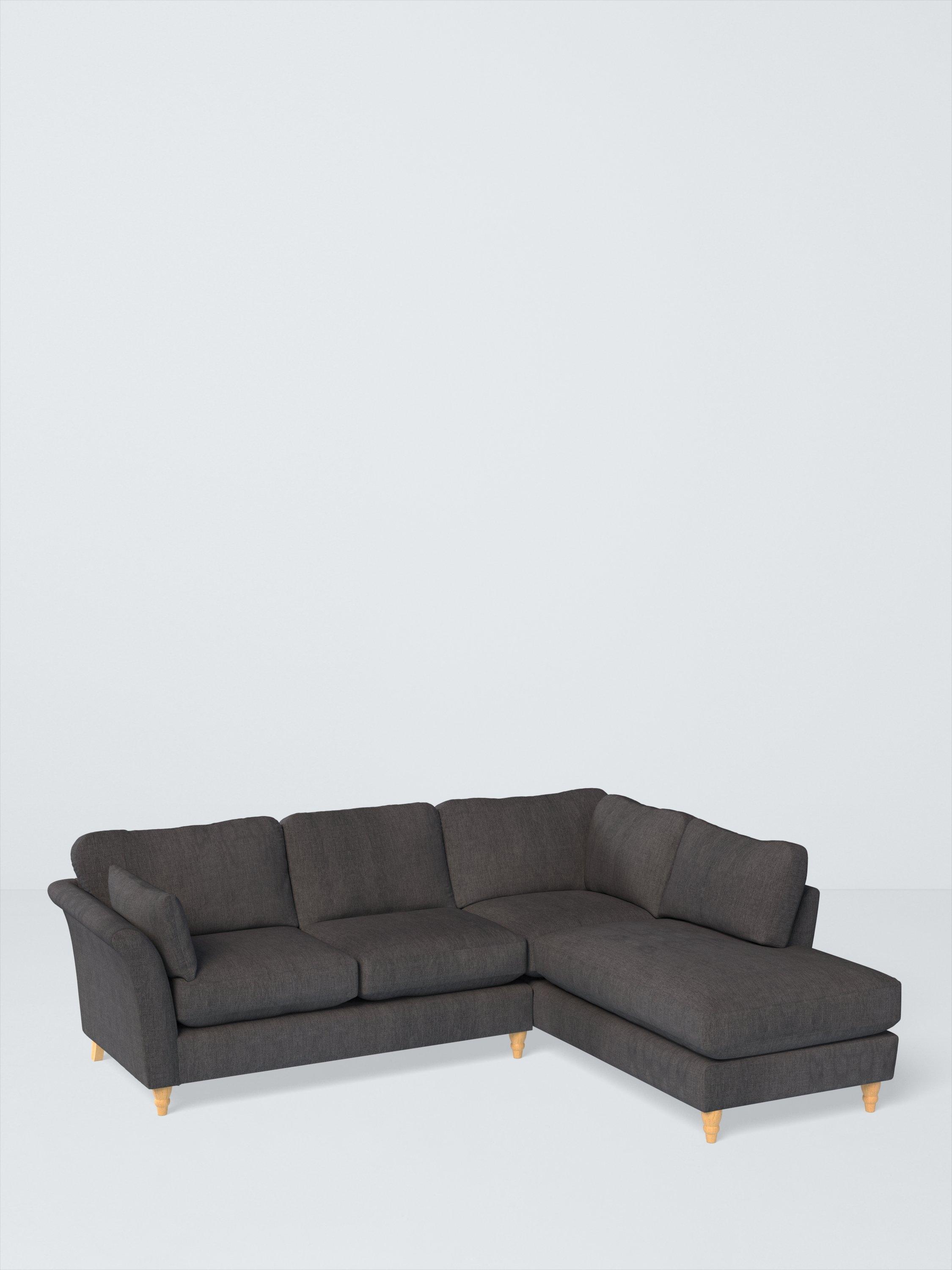 Sienna Range, John Lewis Easy Clean Chunky Chenille Plain Fabric, Charcoal, Price Band C