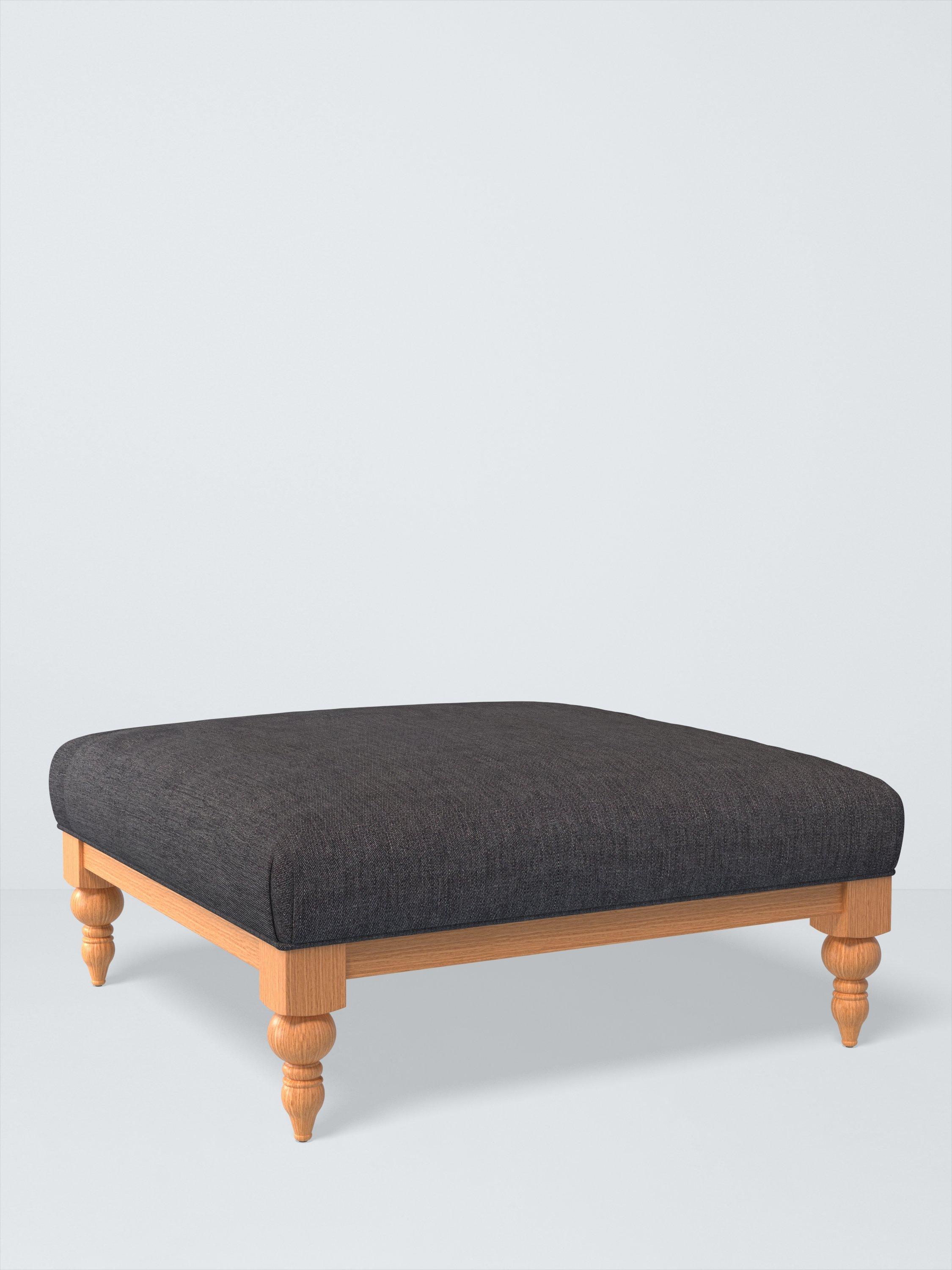 Willowmere Range, John Lewis Easy Clean Chunky Chenille Plain Fabric, Charcoal, Price Band C