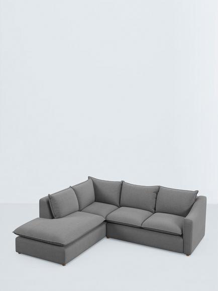 John Lewis Ashbourne Large 4 Seater LHF Corner Chaise End Sofa, 