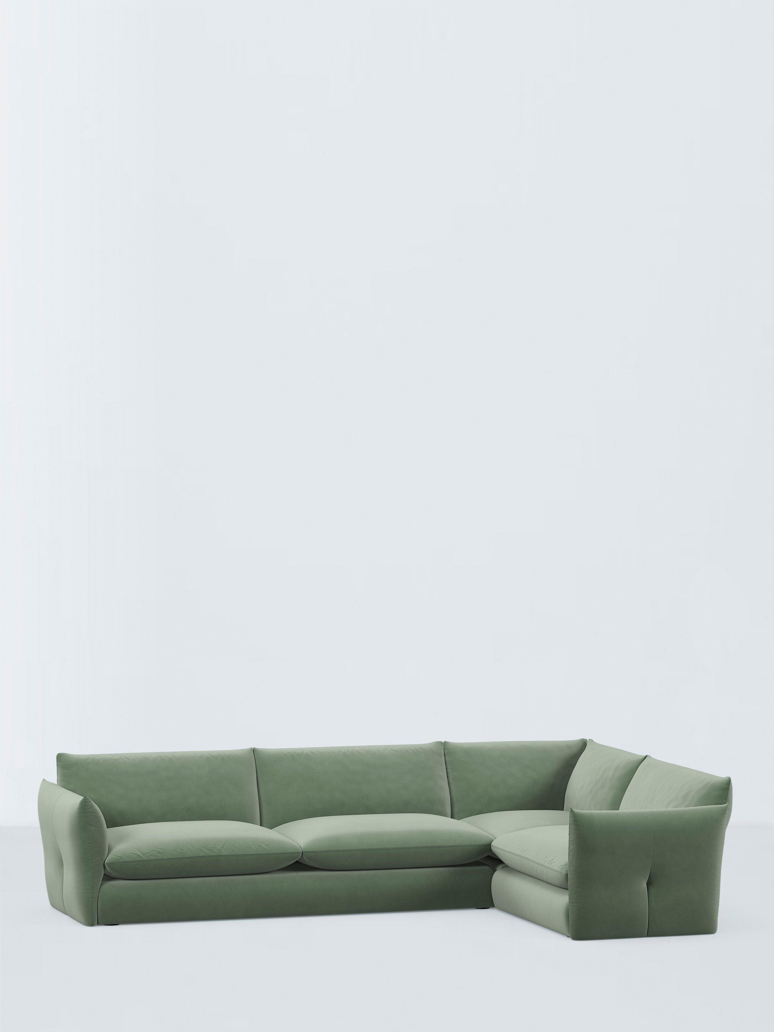 Dimple Range, John Lewis Aquaclean Velvet Plain Fabric, Sage Green, Price Band D