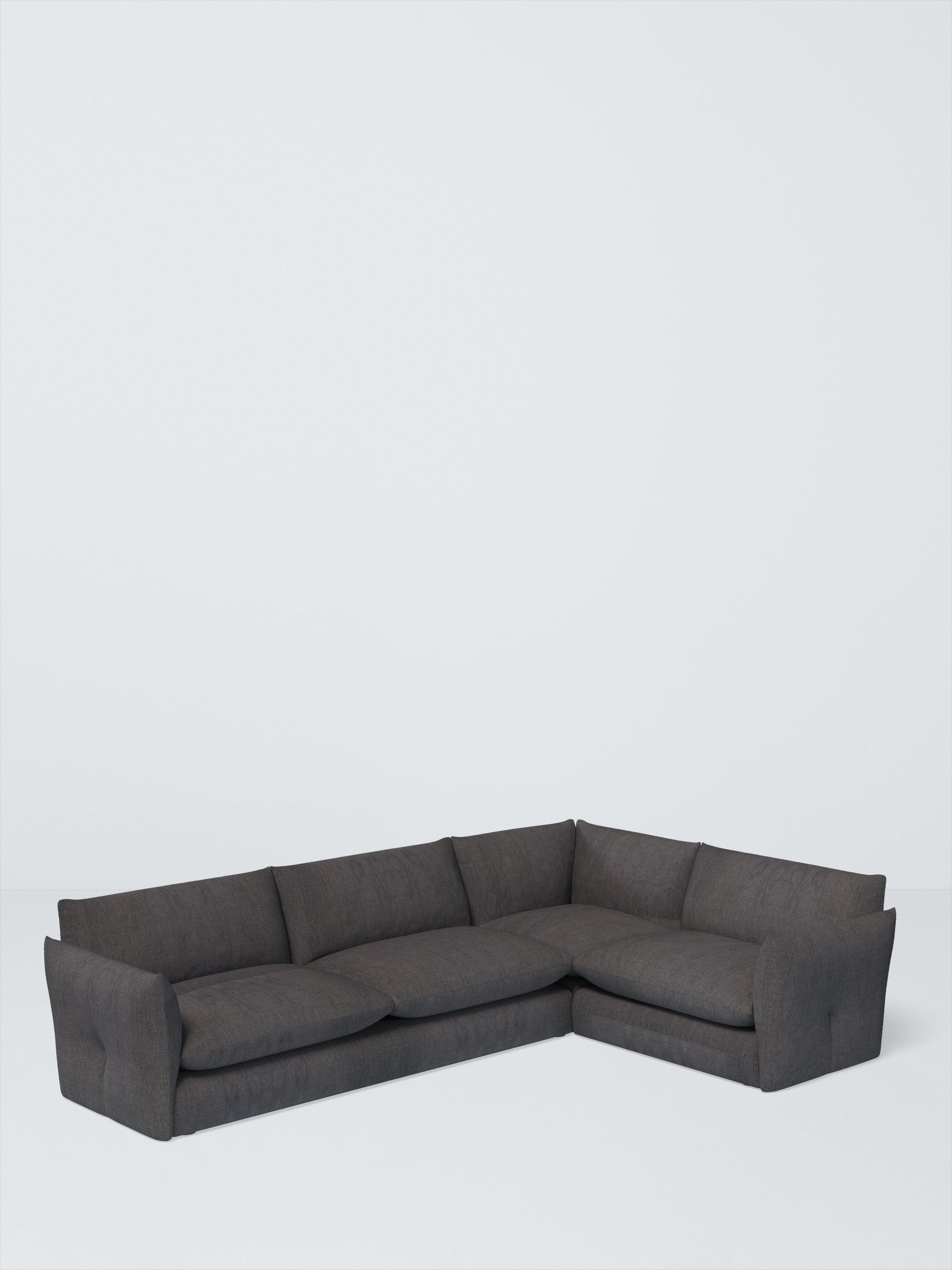 Dimple Range, John Lewis Easy Clean Chunky Chenille Plain Fabric, Charcoal, Price Band C