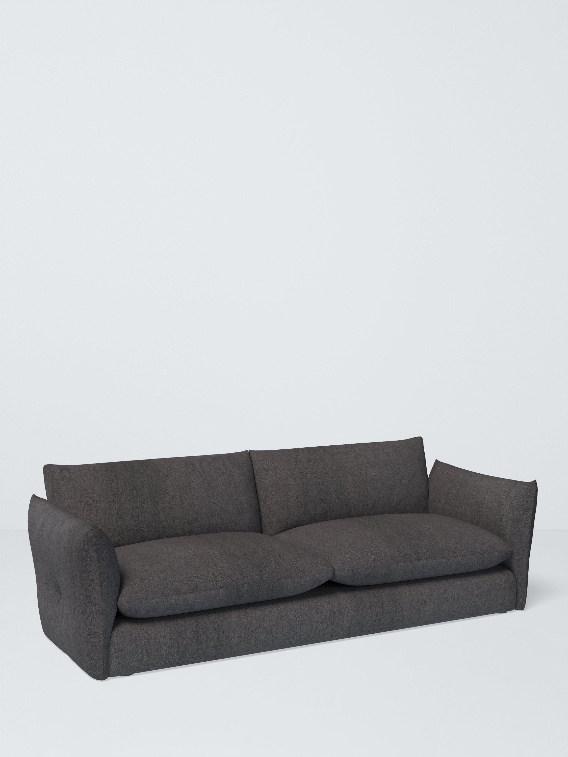 Dimple Range, John Lewis Easy Clean Chunky Chenille Plain Fabric, Charcoal, Price Band C