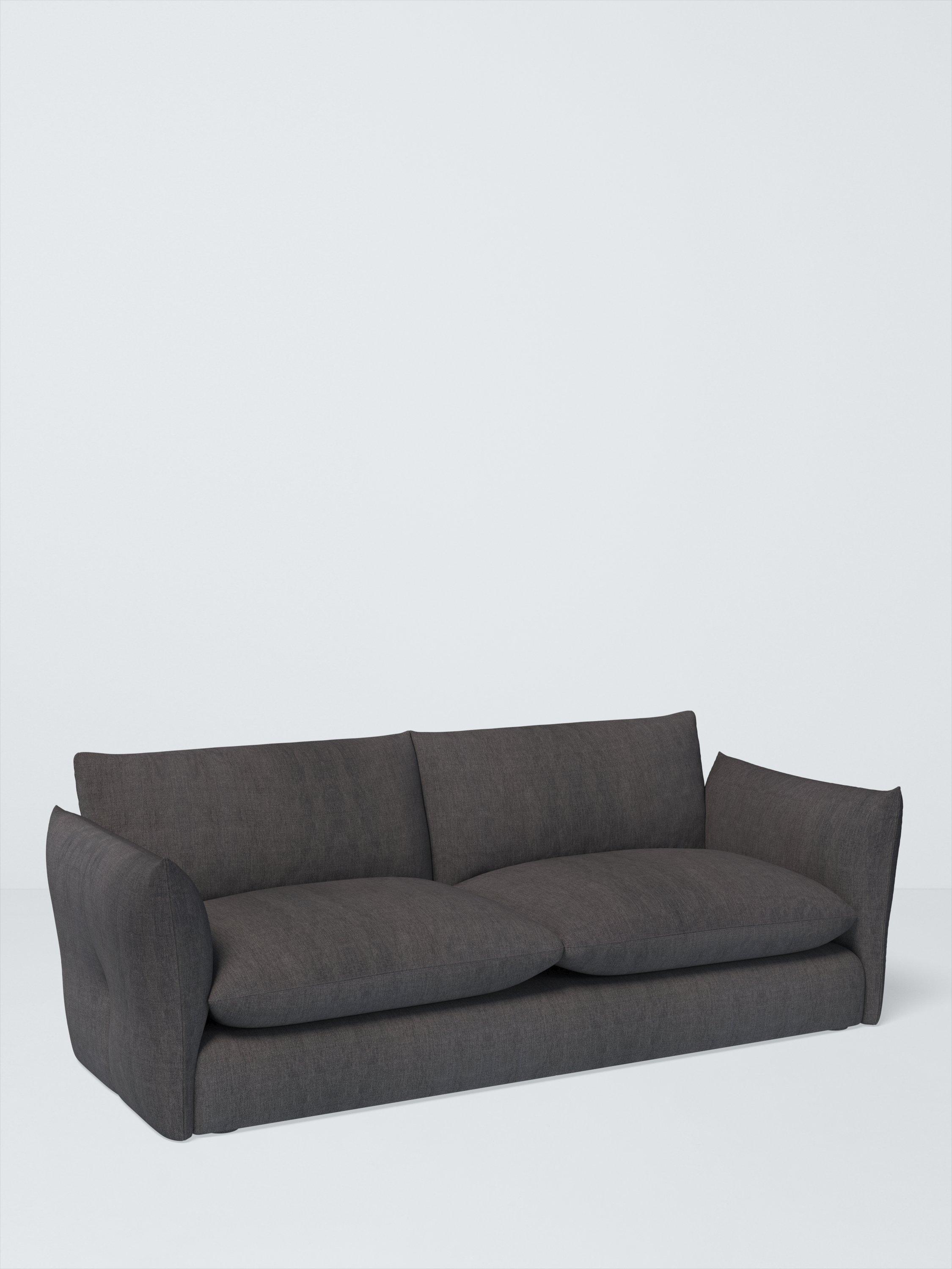 Dimple Range, John Lewis Easy Clean Chunky Chenille Plain Fabric, Charcoal, Price Band C