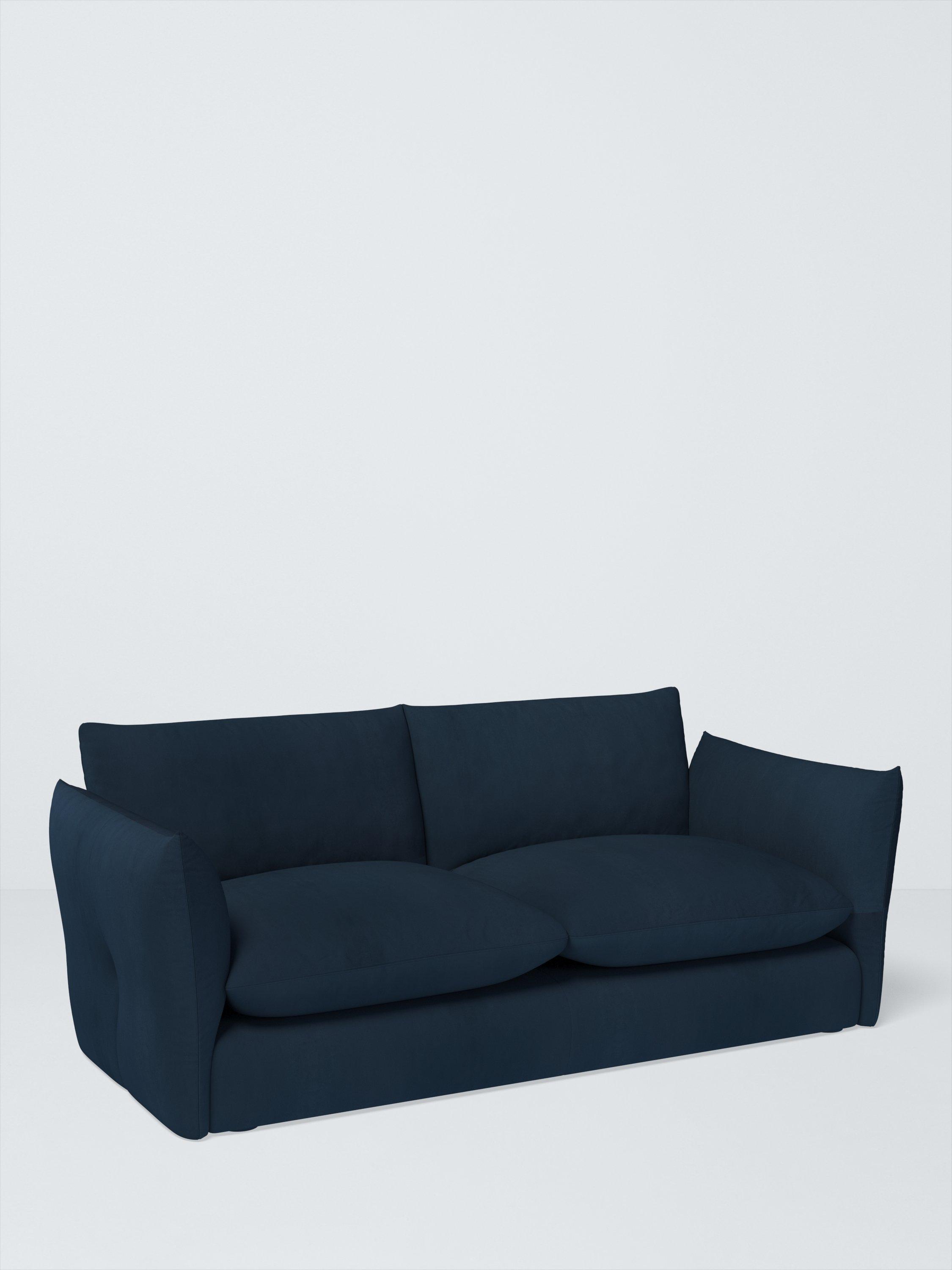 Dimple Range, John Lewis Easy Clean Plush Velvet Fabric, Navy, Price Band B