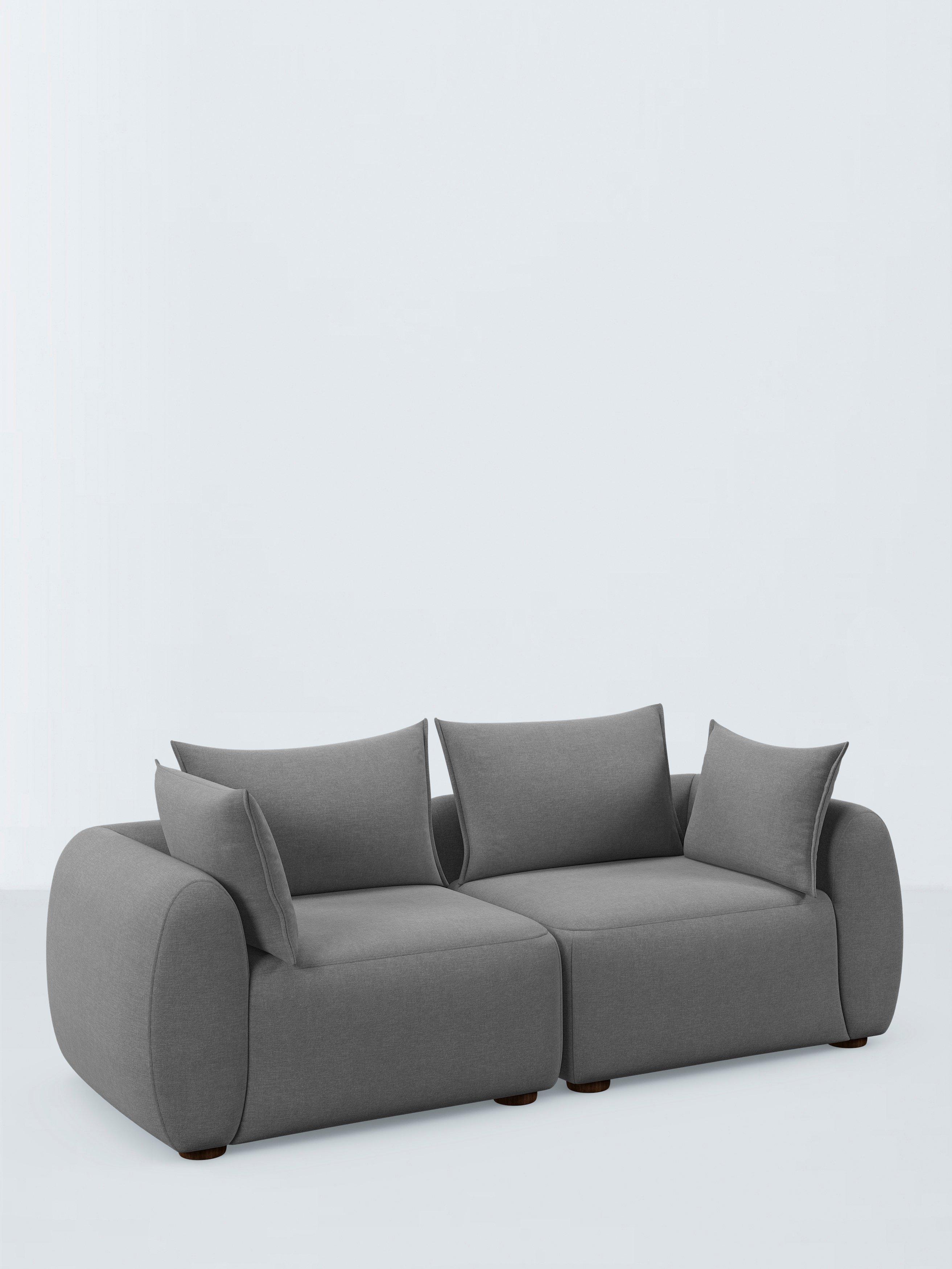 Elara Range, Aquaclean Titan Plain Fabric, Smoke Grey, Price Band D