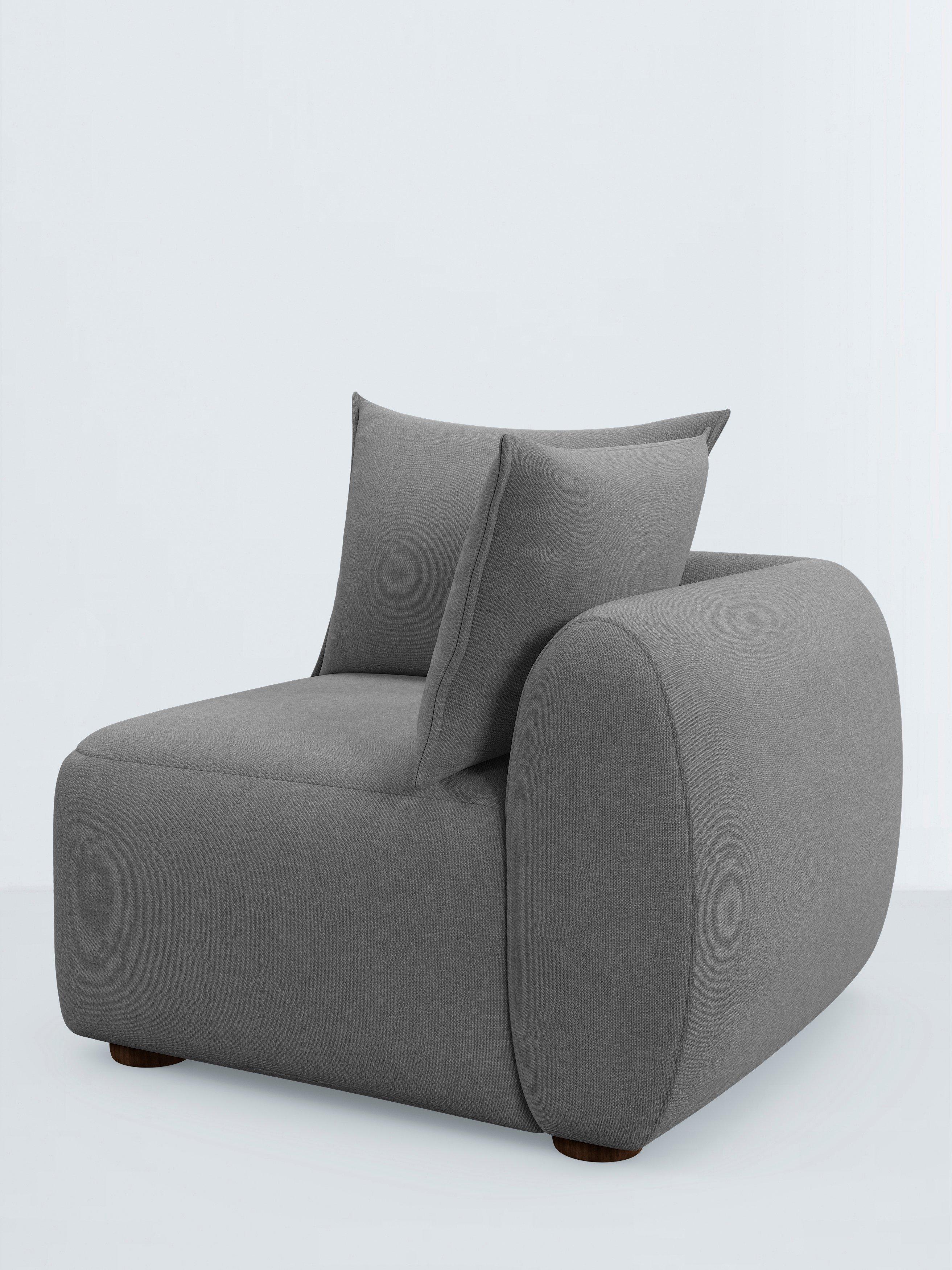 Elara Range, Aquaclean Titan Plain Fabric, Smoke Grey, Price Band D