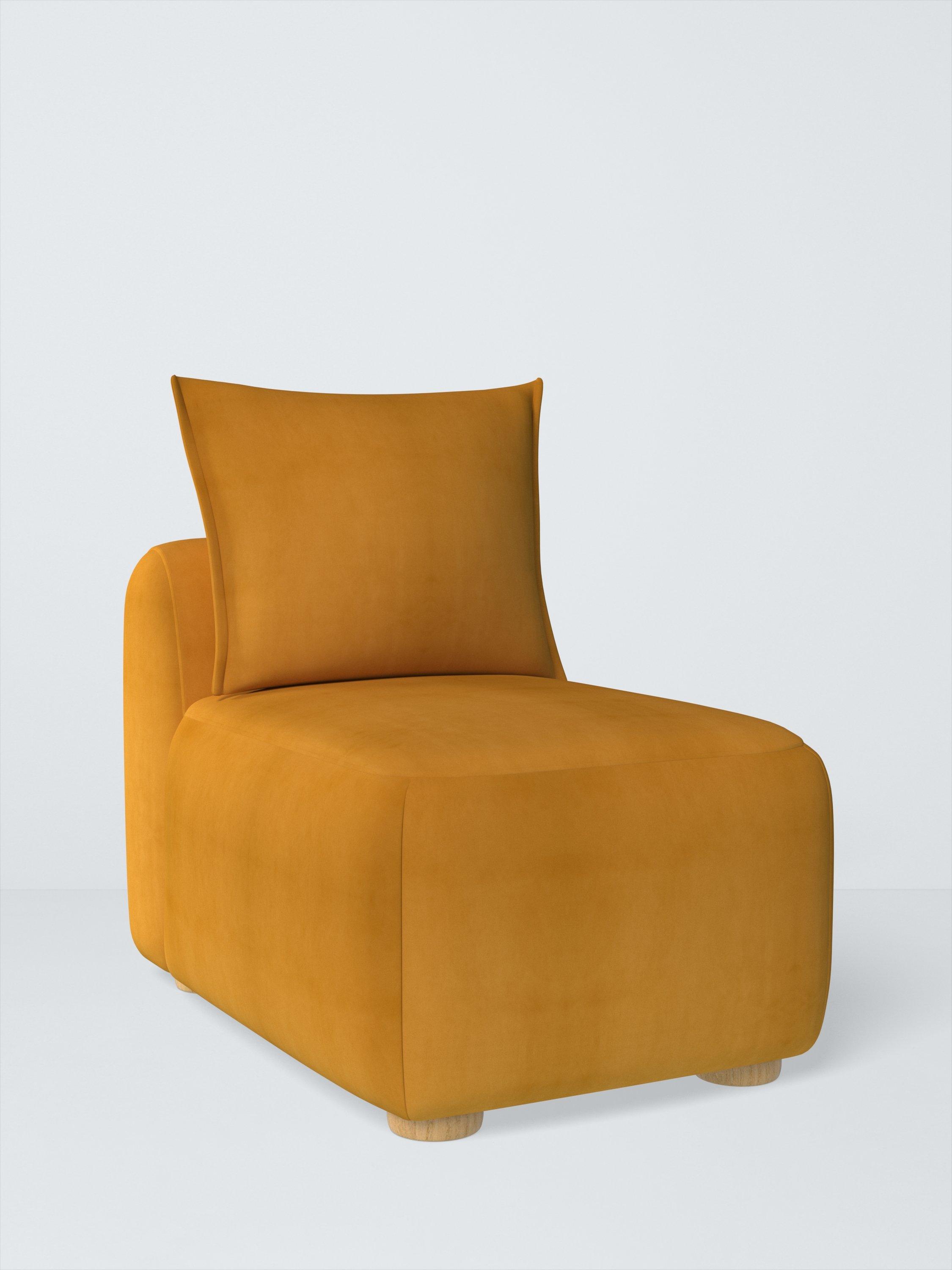 Elara Range, John Lewis Easy Clean Plush Velvet Fabric, Honey, Price Band B