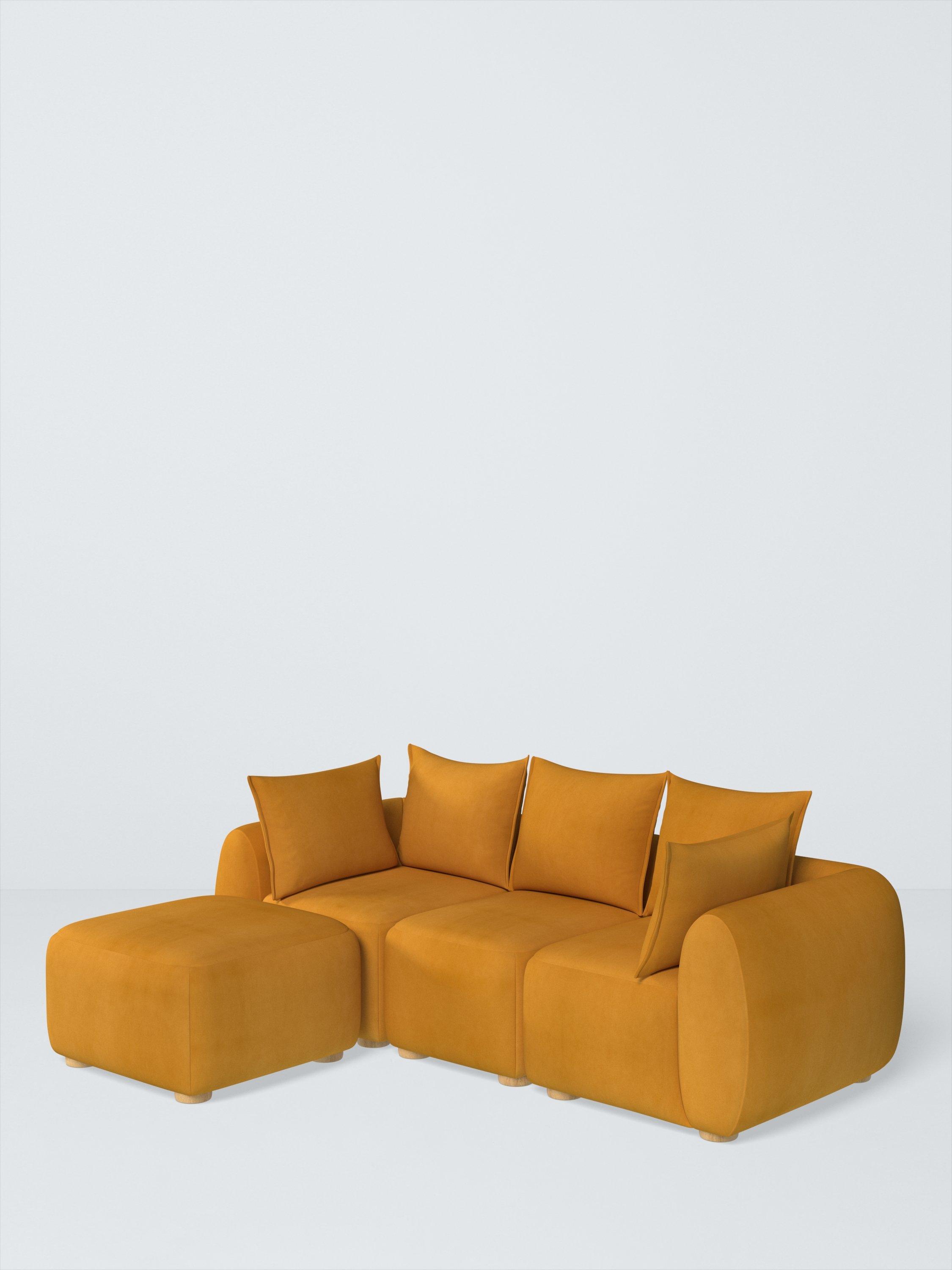 Elara Range, John Lewis Easy Clean Plush Velvet Fabric, Honey, Price Band B
