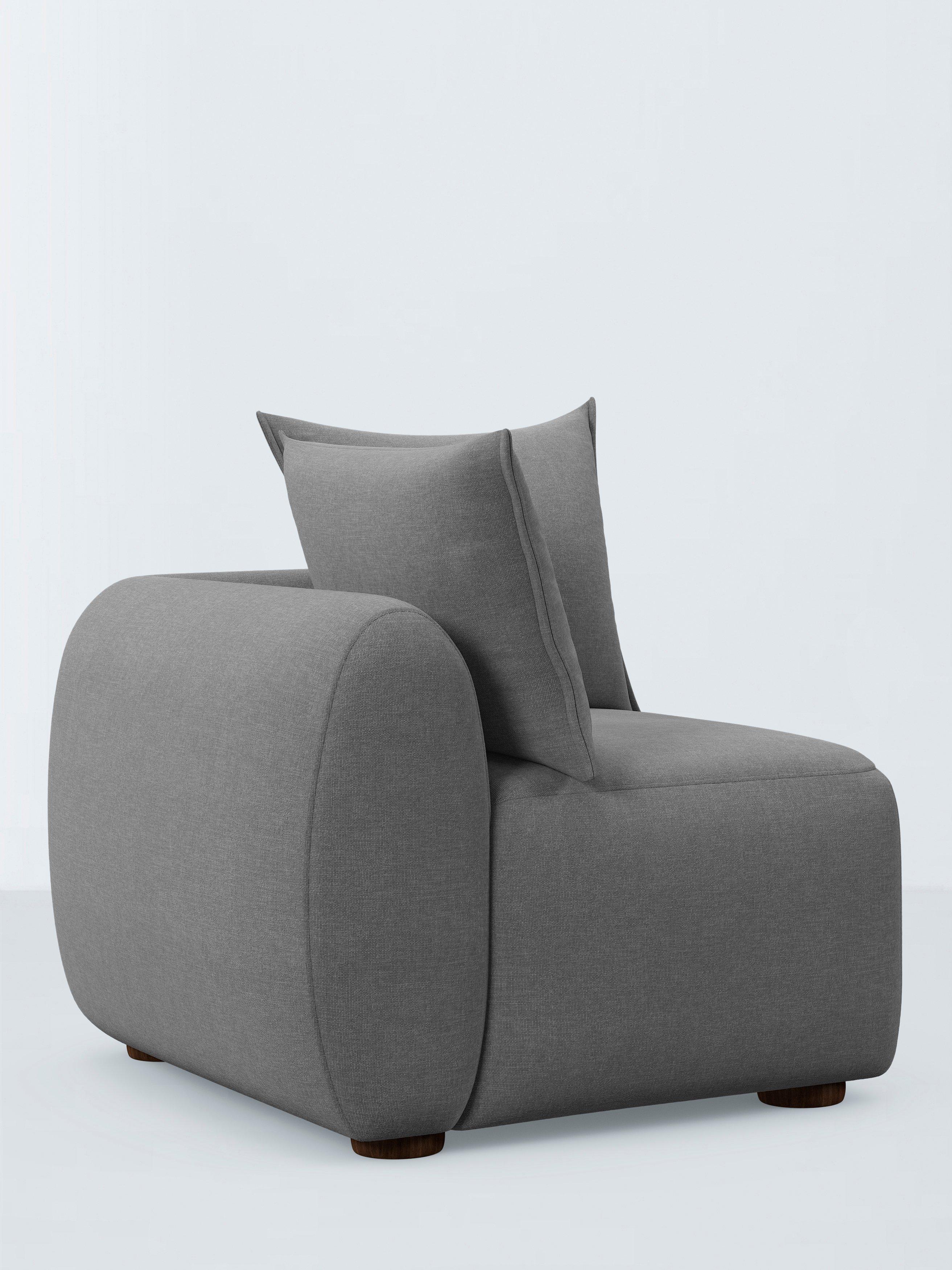 Elara Range, Aquaclean Titan Plain Fabric, Smoke Grey, Price Band D