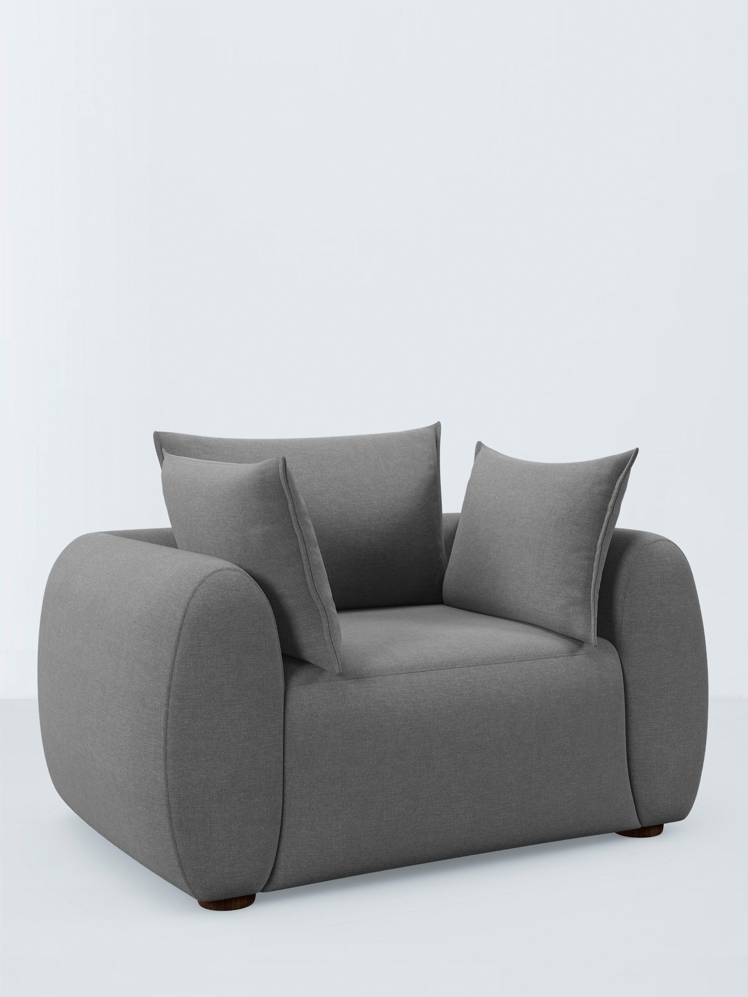 Elara Range, Aquaclean Titan Plain Fabric, Smoke Grey, Price Band D