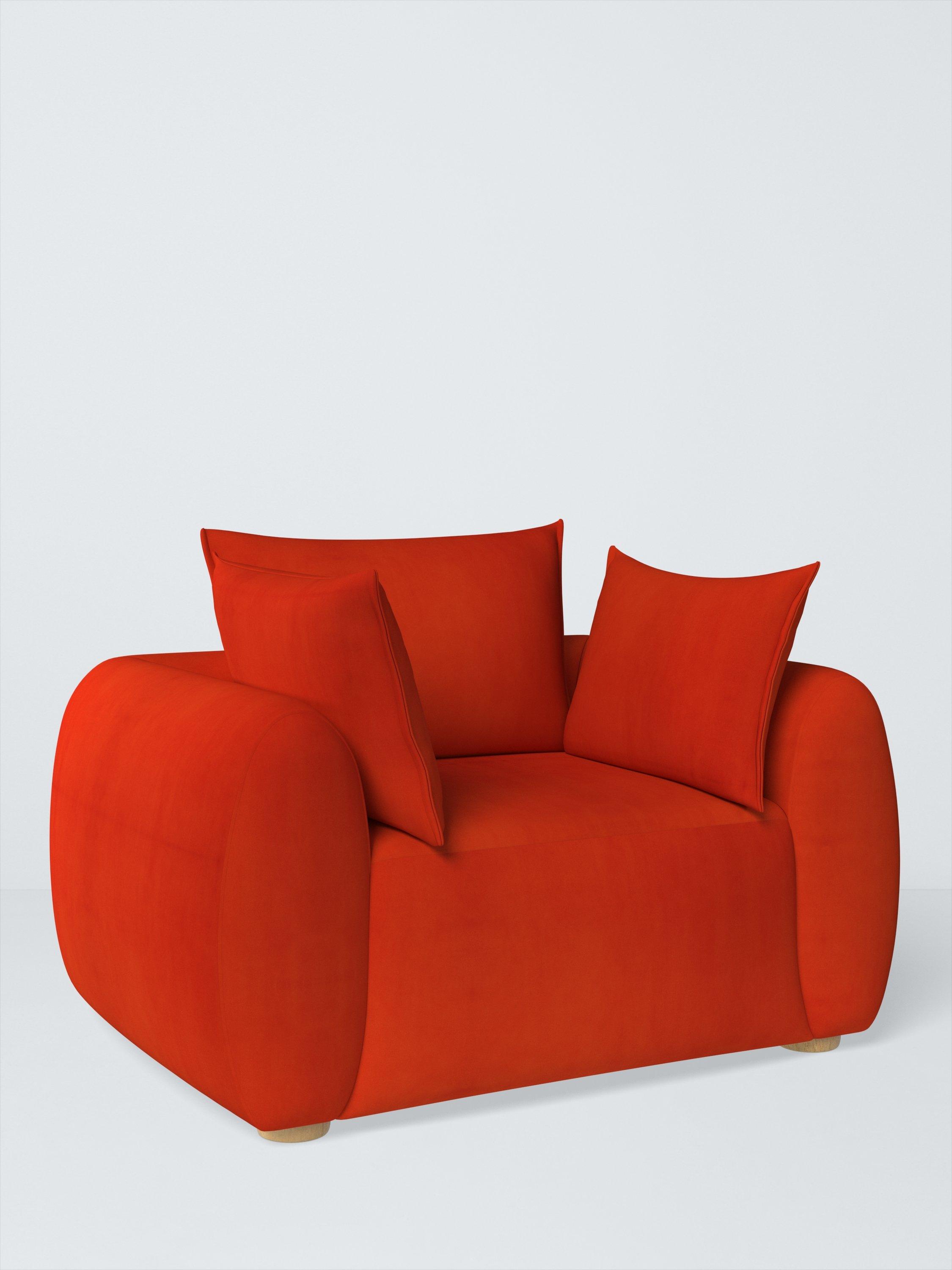 Elara Range, John Lewis Easy Clean Plush Velvet Fabric, Paprika, Price Band B