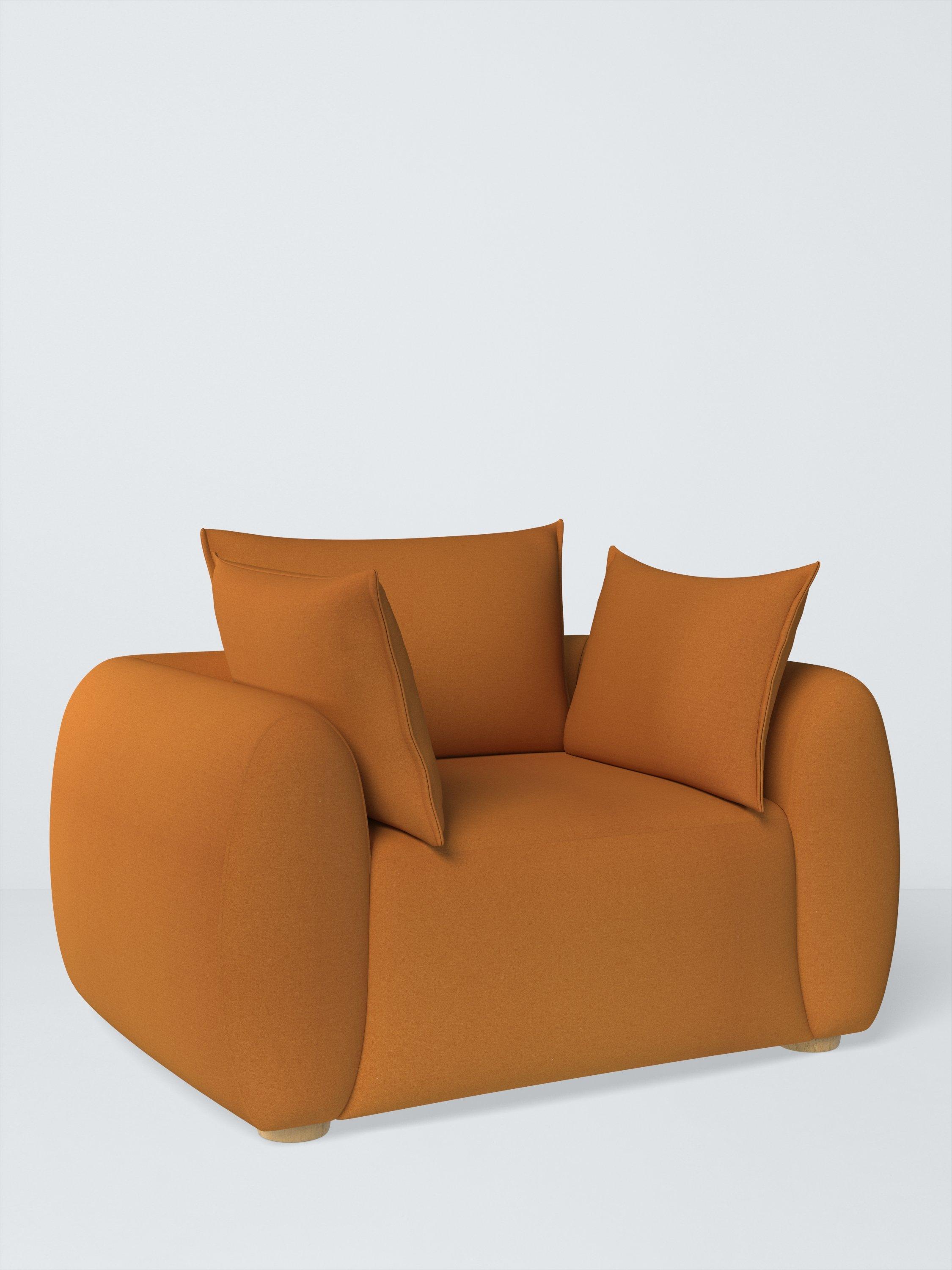 Elara Range, John Lewis Brushed Tweed Fabric, Honey, Price Band A