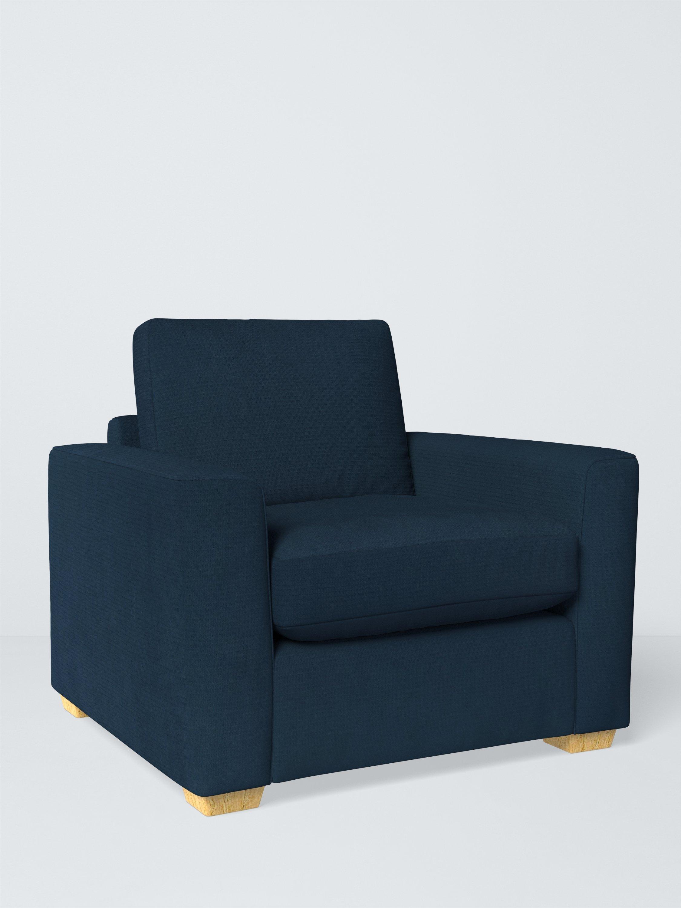 Olivia Range, John Lewis Easy Clean Plush Velvet Fabric, Navy, Price Band B