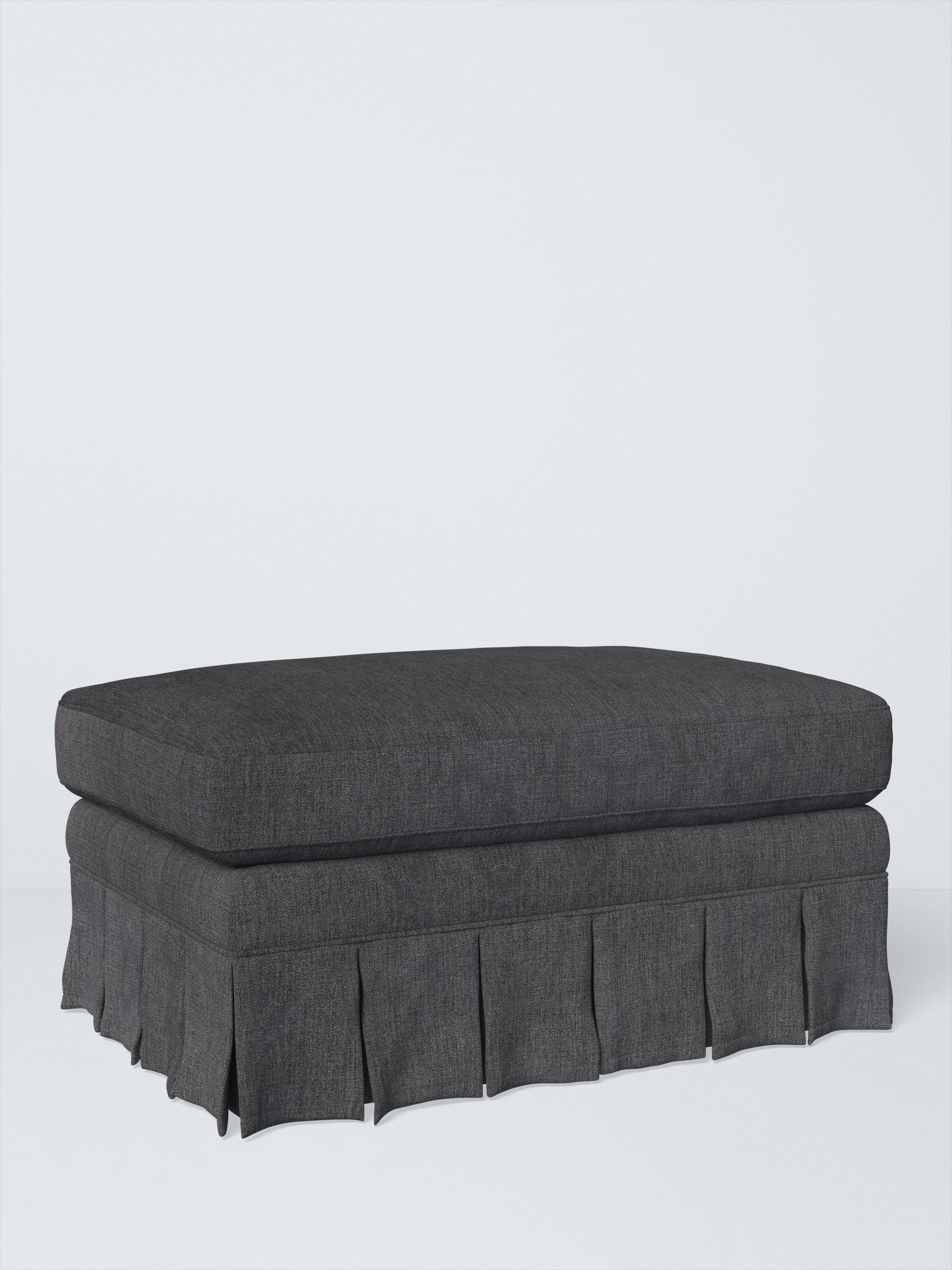 Oxford Range, John Lewis Easy Clean Chunky Chenille Plain Fabric, Charcoal, Price Band C