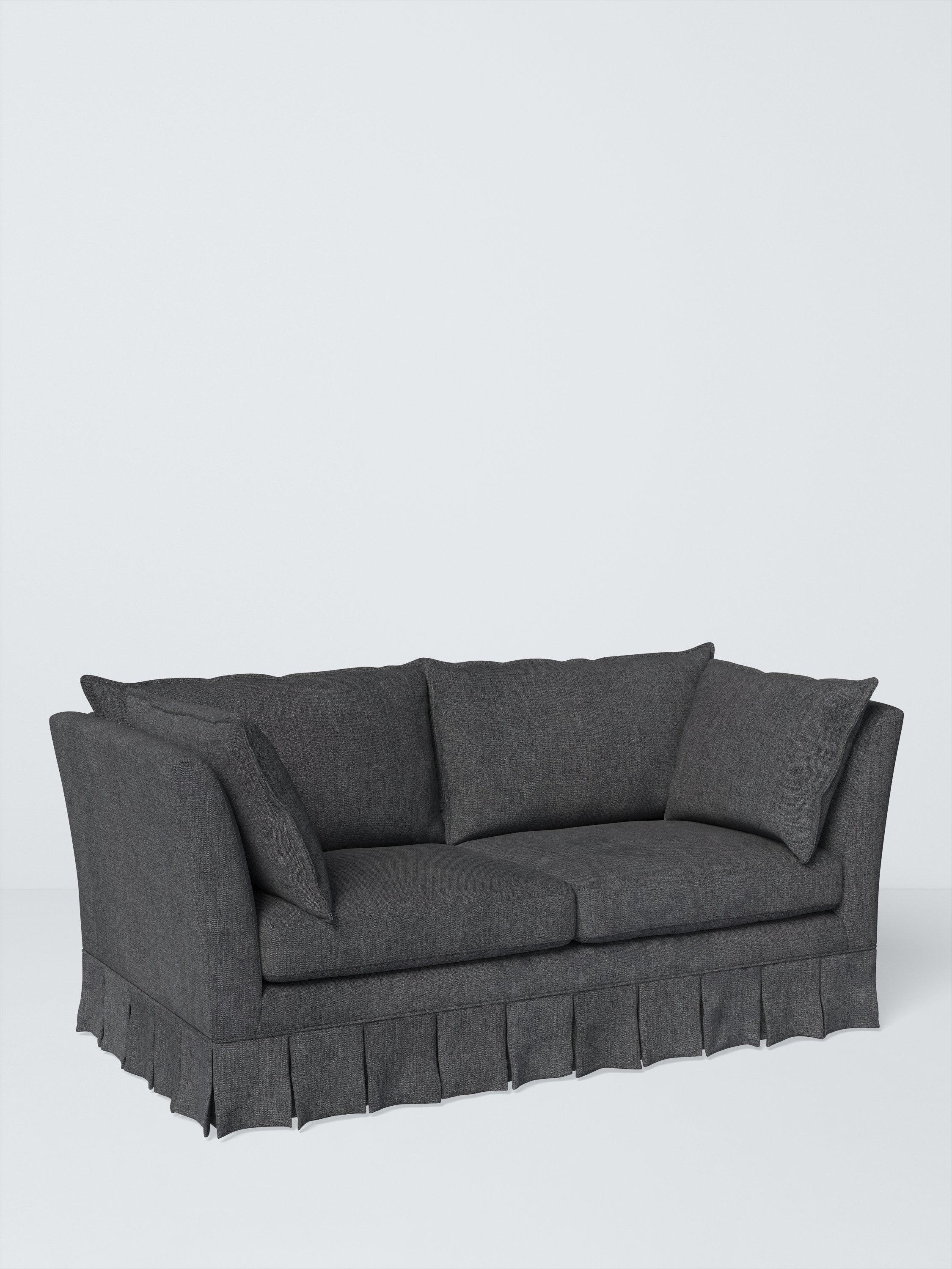 Oxford Range, John Lewis Easy Clean Chunky Chenille Plain Fabric, Charcoal, Price Band C