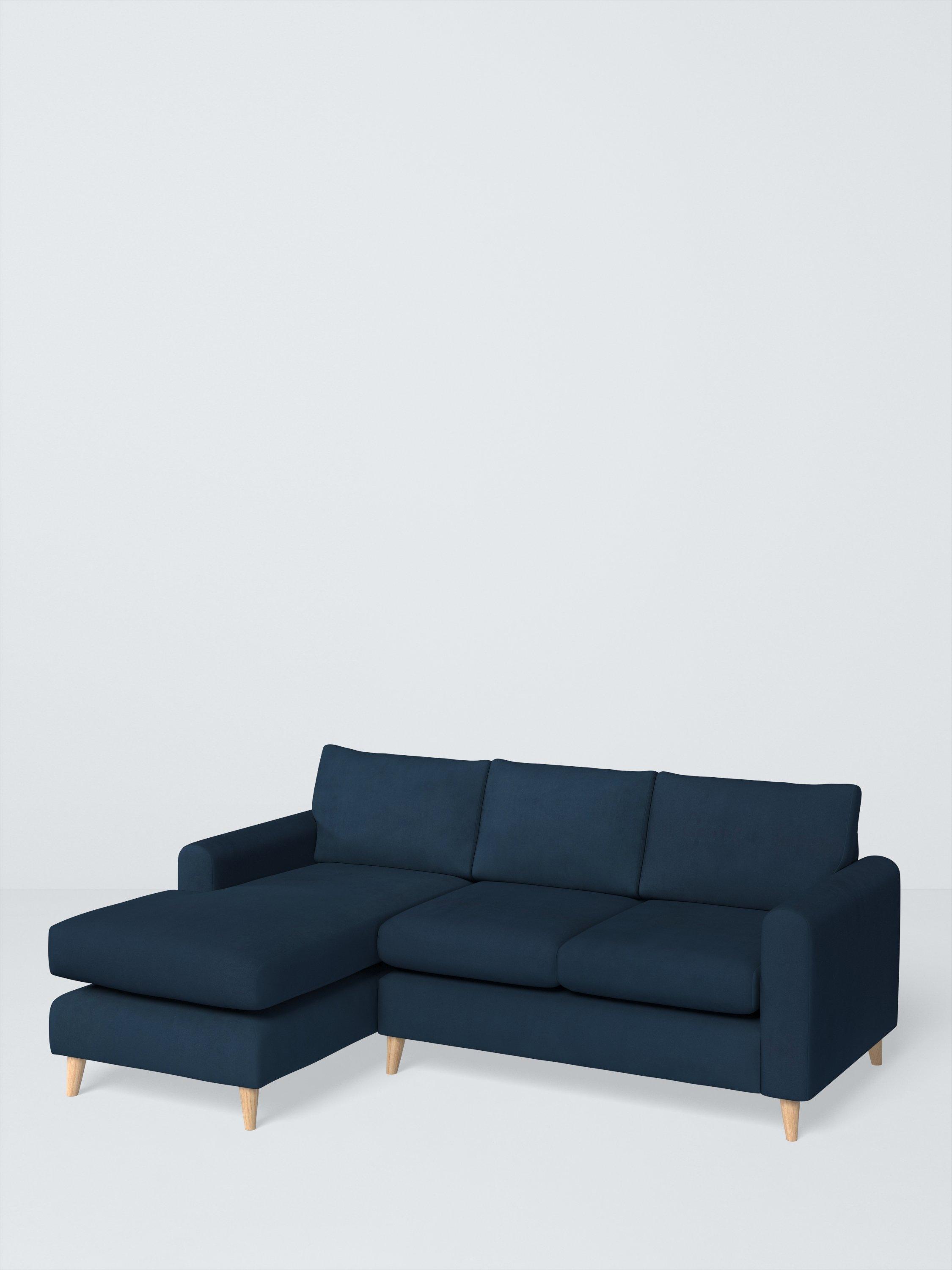Strand Range, John Lewis Easy Clean Plush Velvet Fabric, Navy, Price Band B