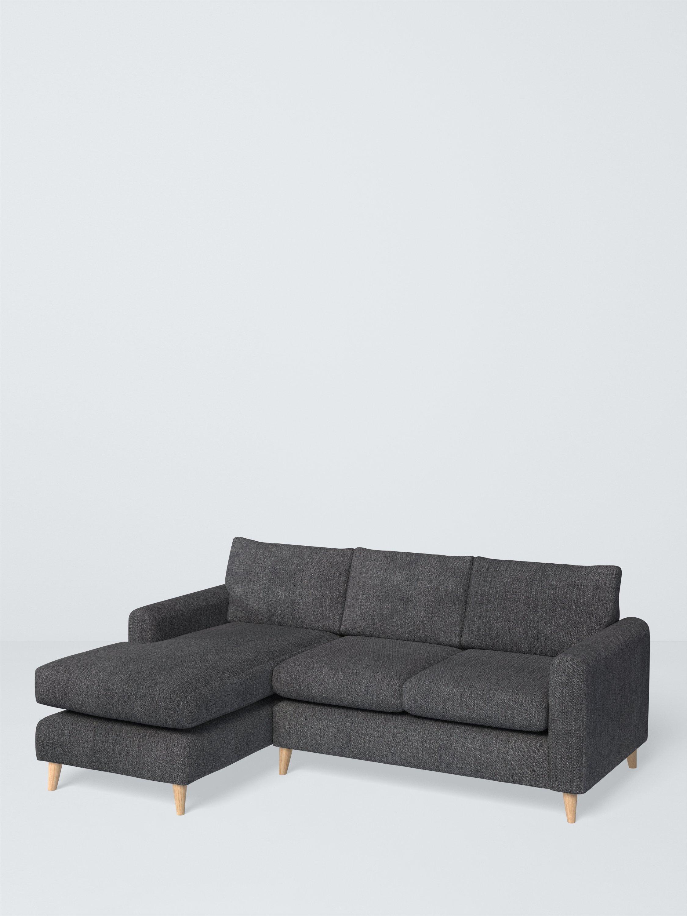 Strand Range, John Lewis Easy Clean Chunky Chenille Plain Fabric, Charcoal, Price Band C